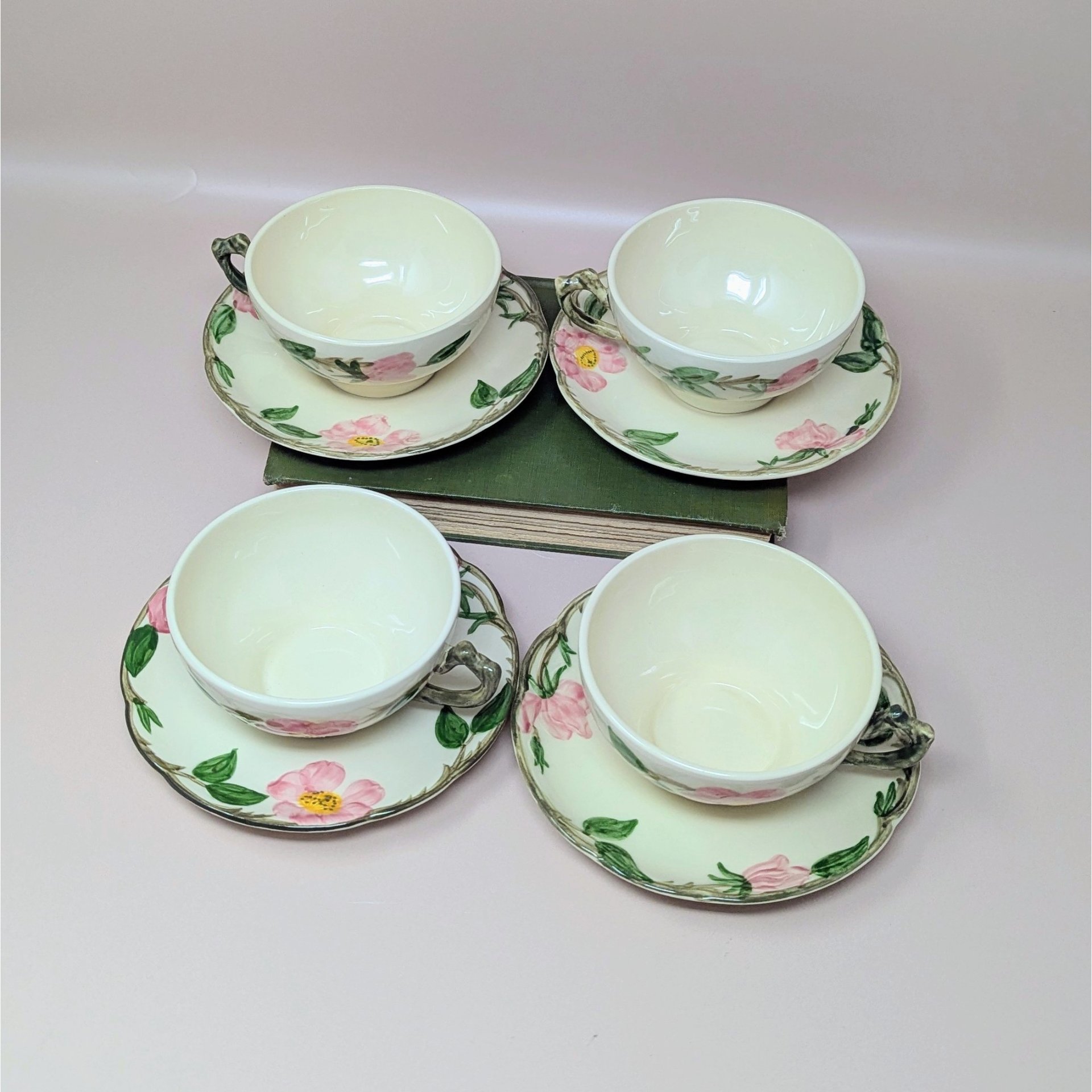 1950s Franciscan Desert Rose Tea Cup Set