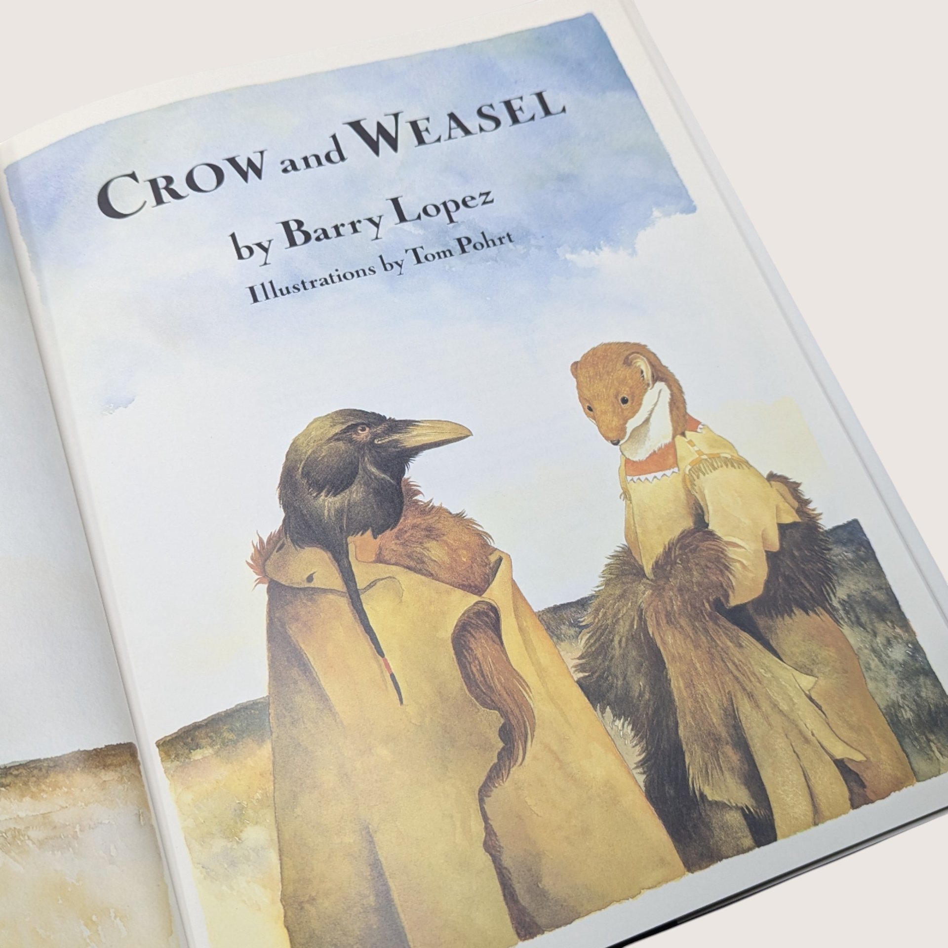1990 Barry Lopez Crow and Weasel Hardcover Book