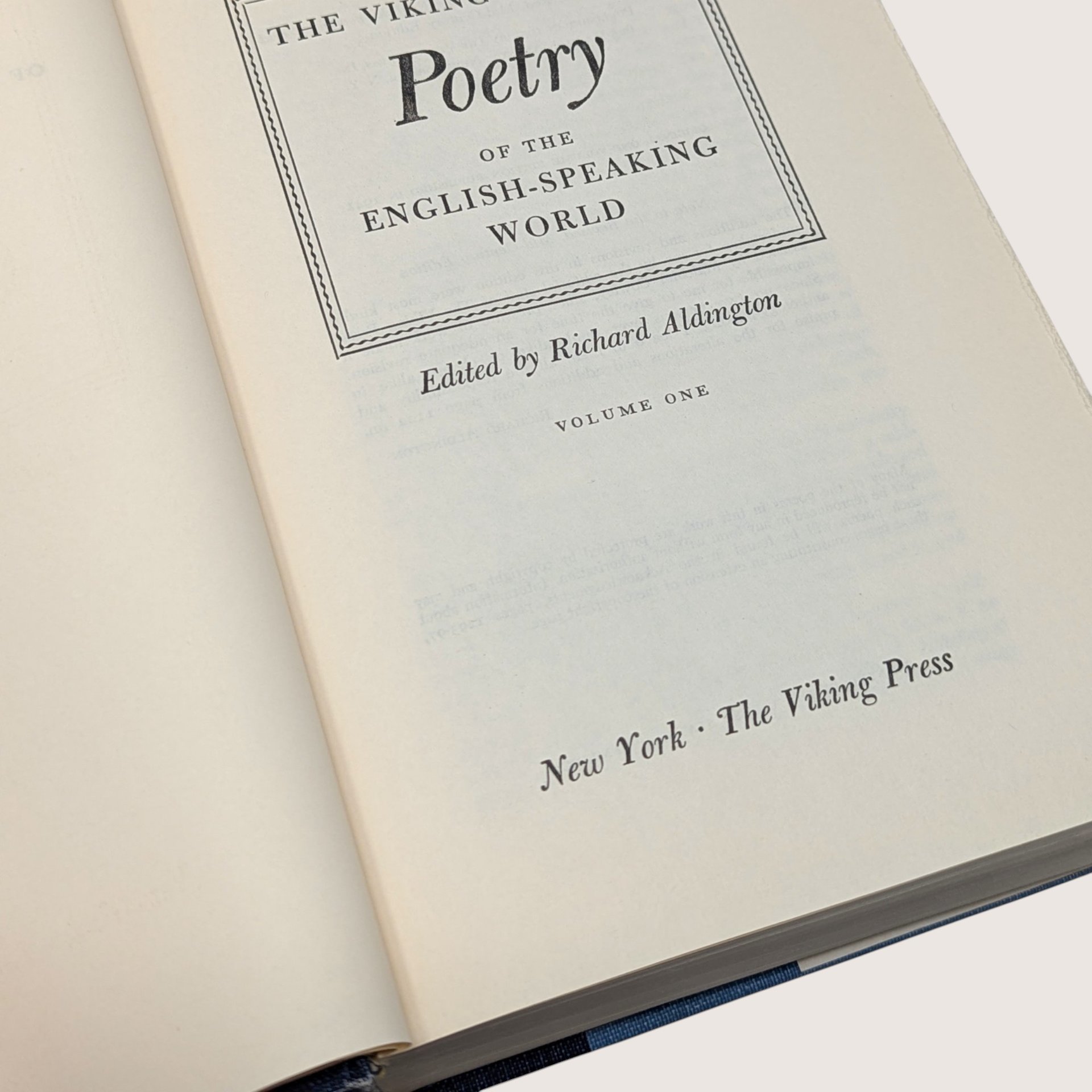1958 The Viking Book of Poetry of the English Speaking World Hardcover Book