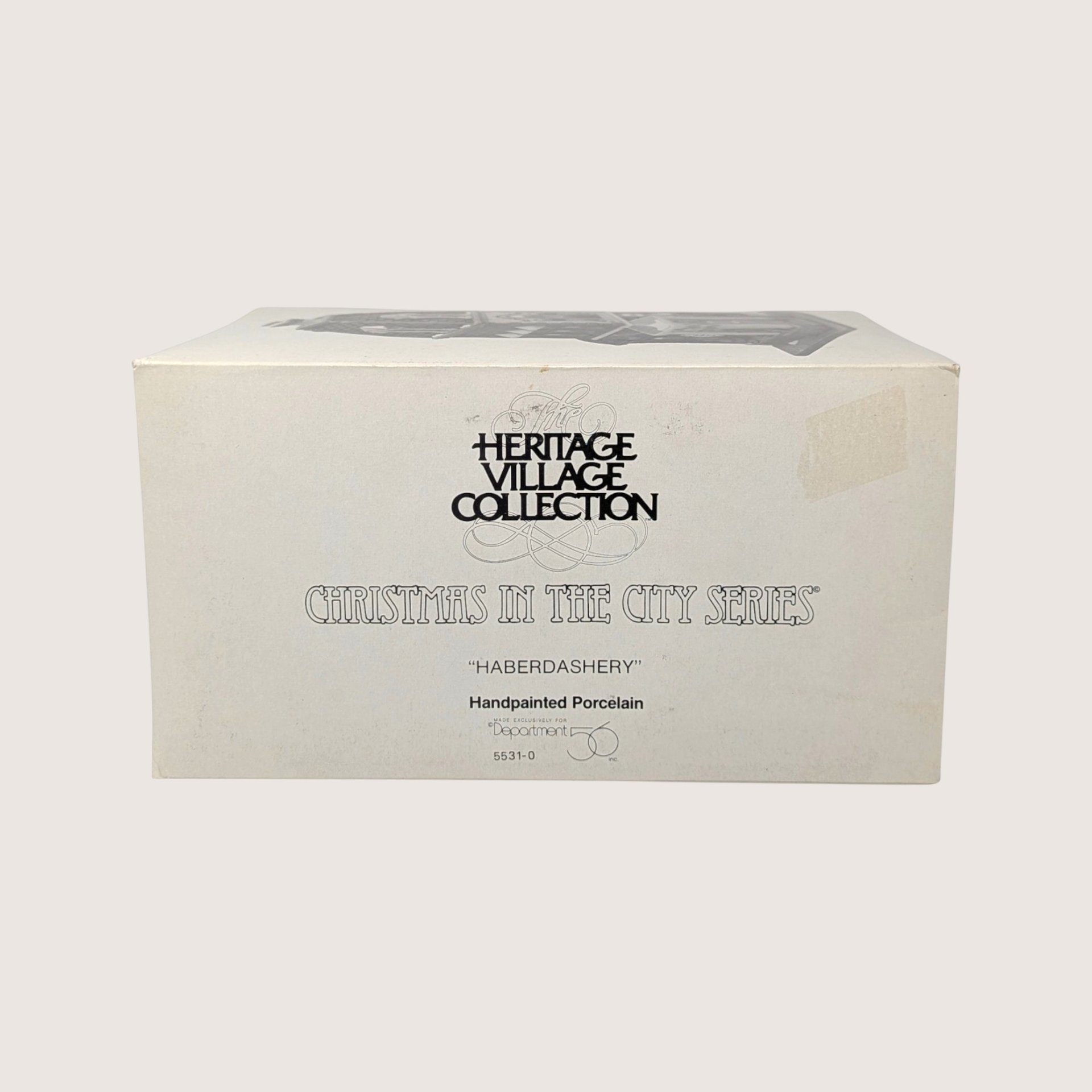 1992 Dept 56 Haberdashery Christmas in the City Series