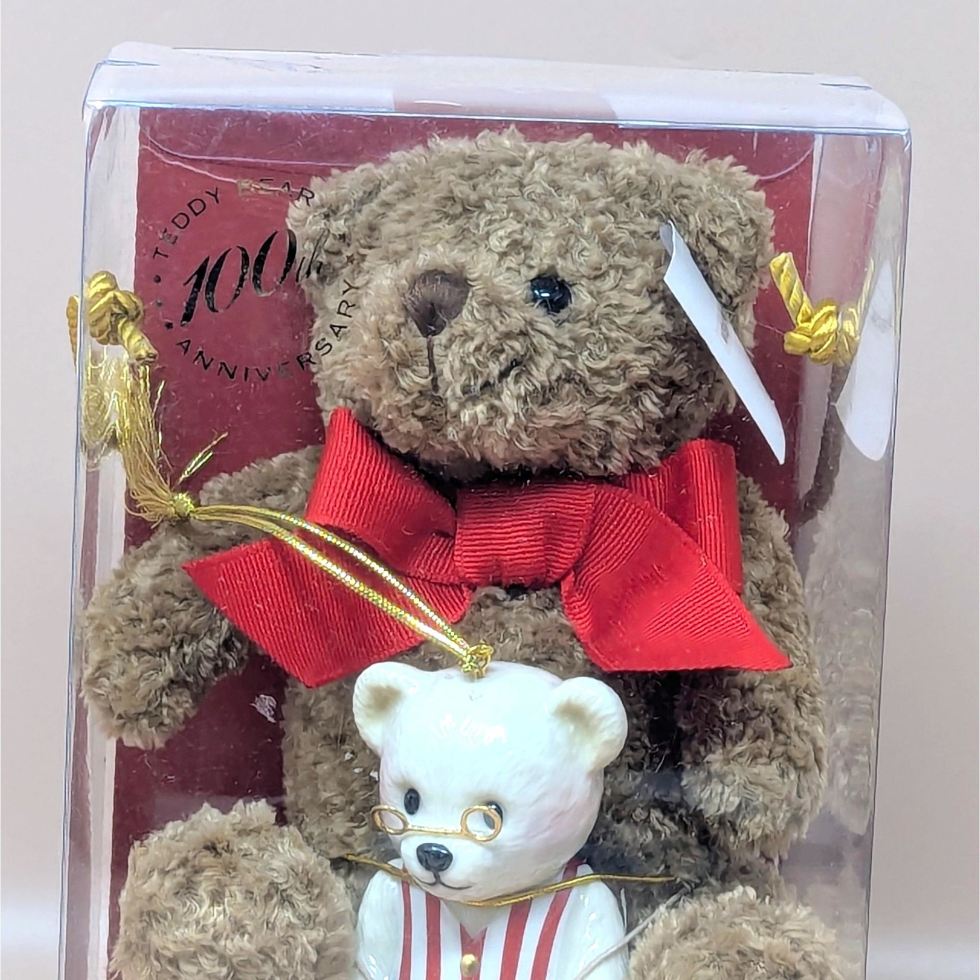 2002 Lenox American Bears Plush and Porcelain Anniversary Set