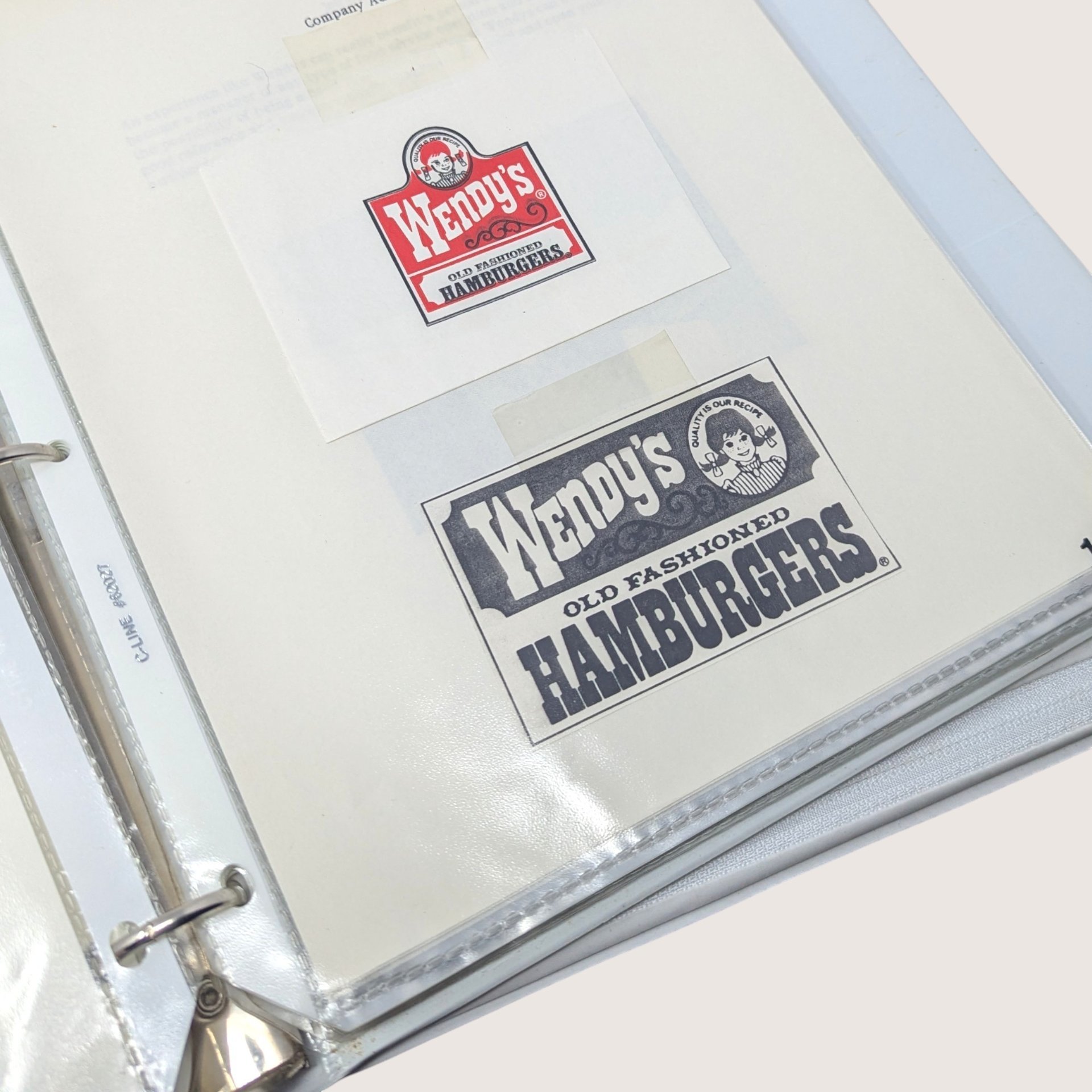 1980s Wendy's Employee Instruction Training Manual 3 Ring Binder