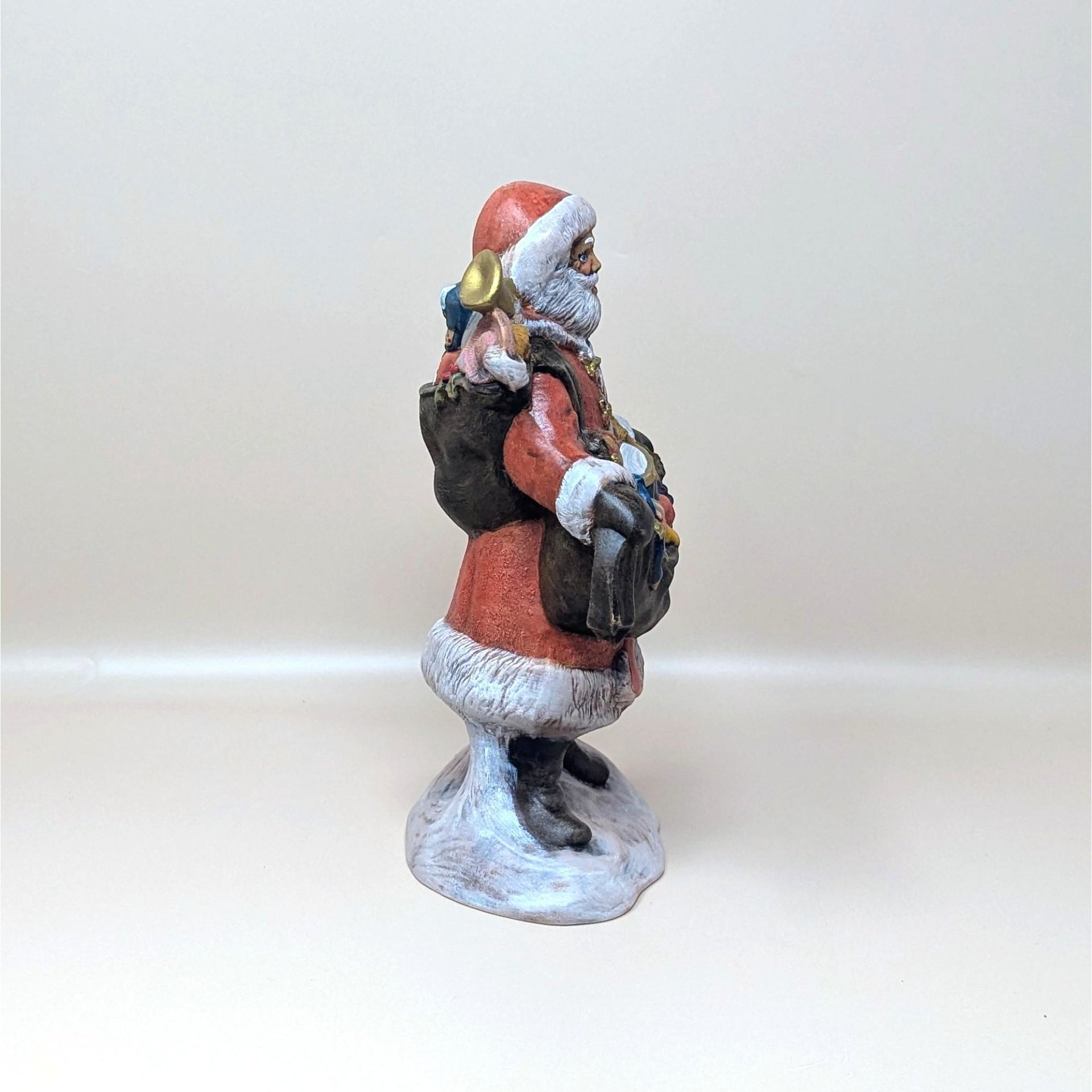 1990s Hand Painted Ceramic Santa Figure