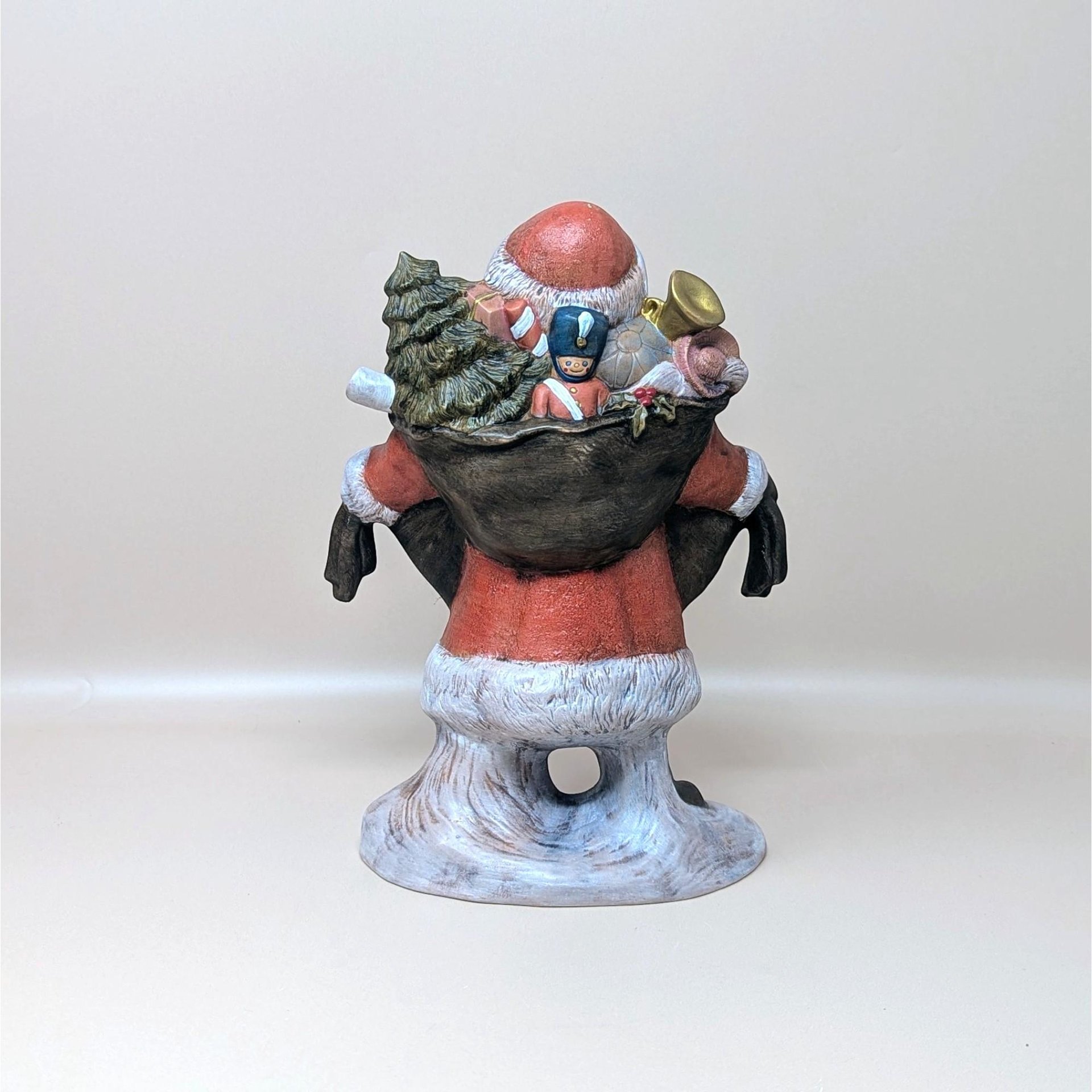1990s Hand Painted Ceramic Santa Figure
