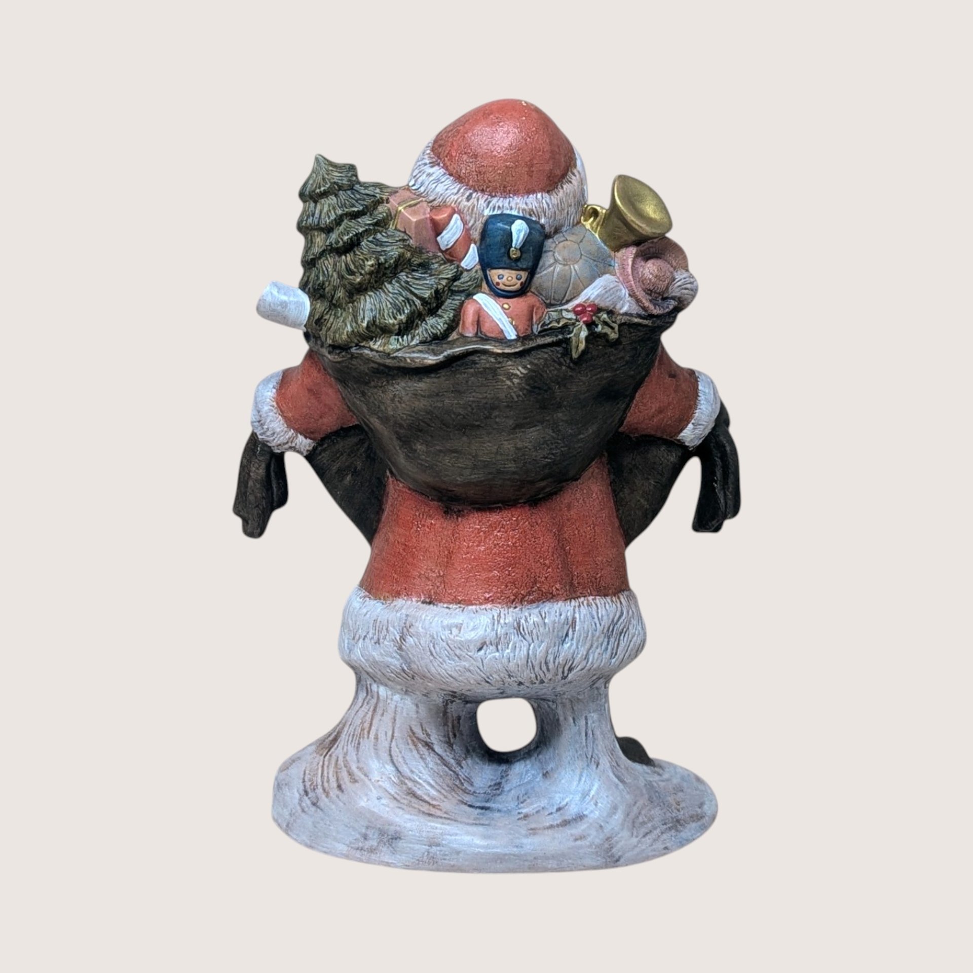 1980s Vintage Ceramic Hand Painted Santa Claus Figurine