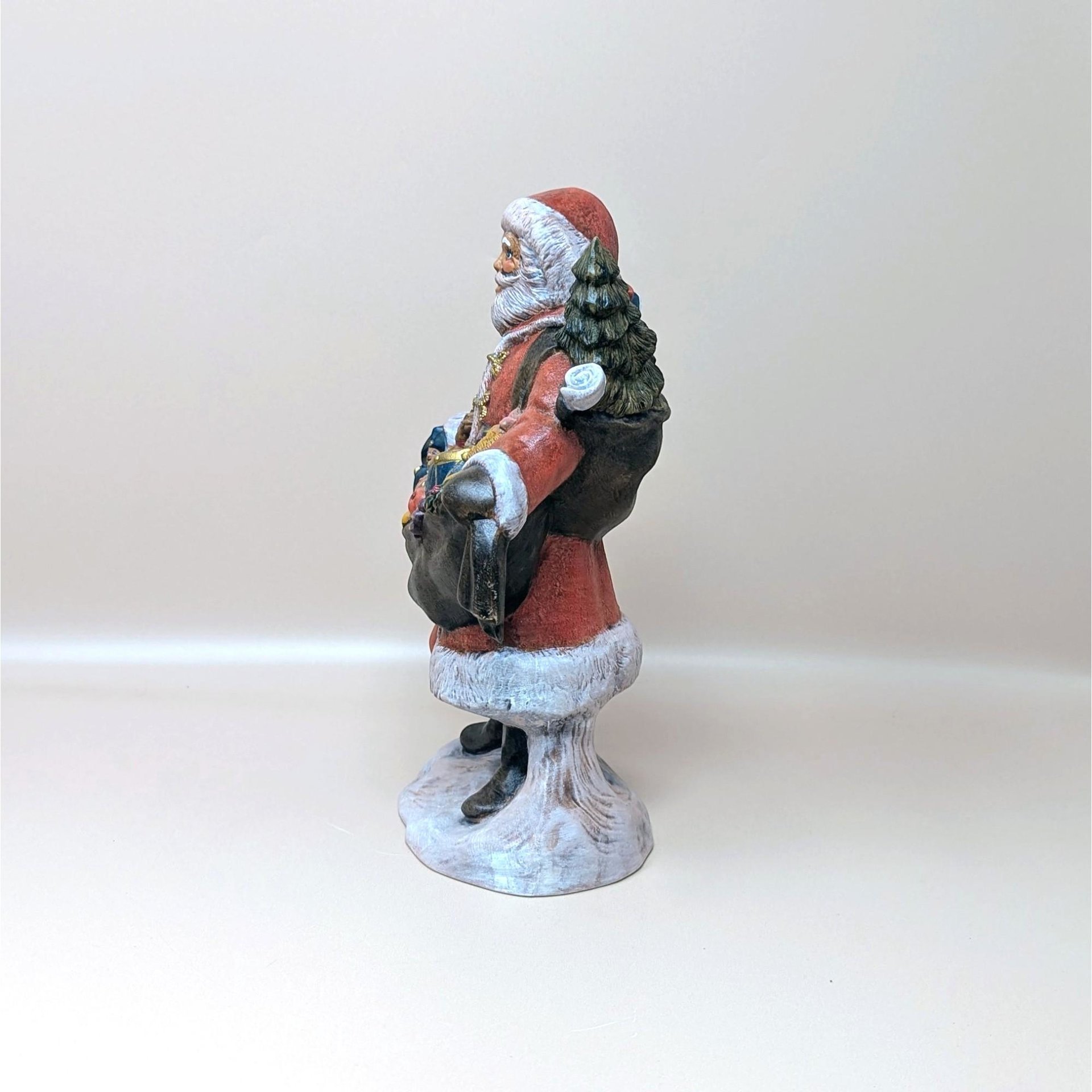 1990s Hand Painted Ceramic Santa Figure
