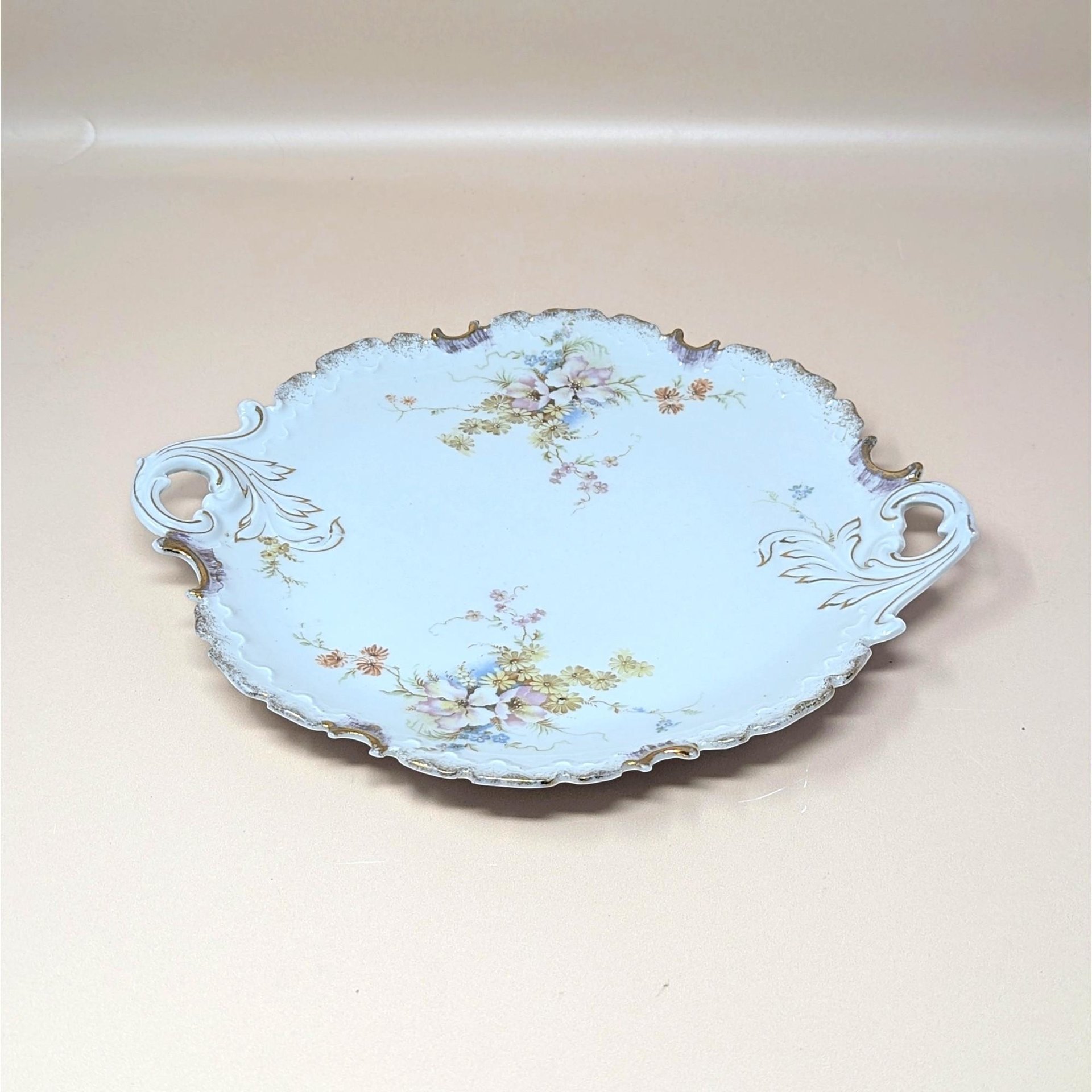 1890s RC Rosenthal German Porcelain Handled Plate