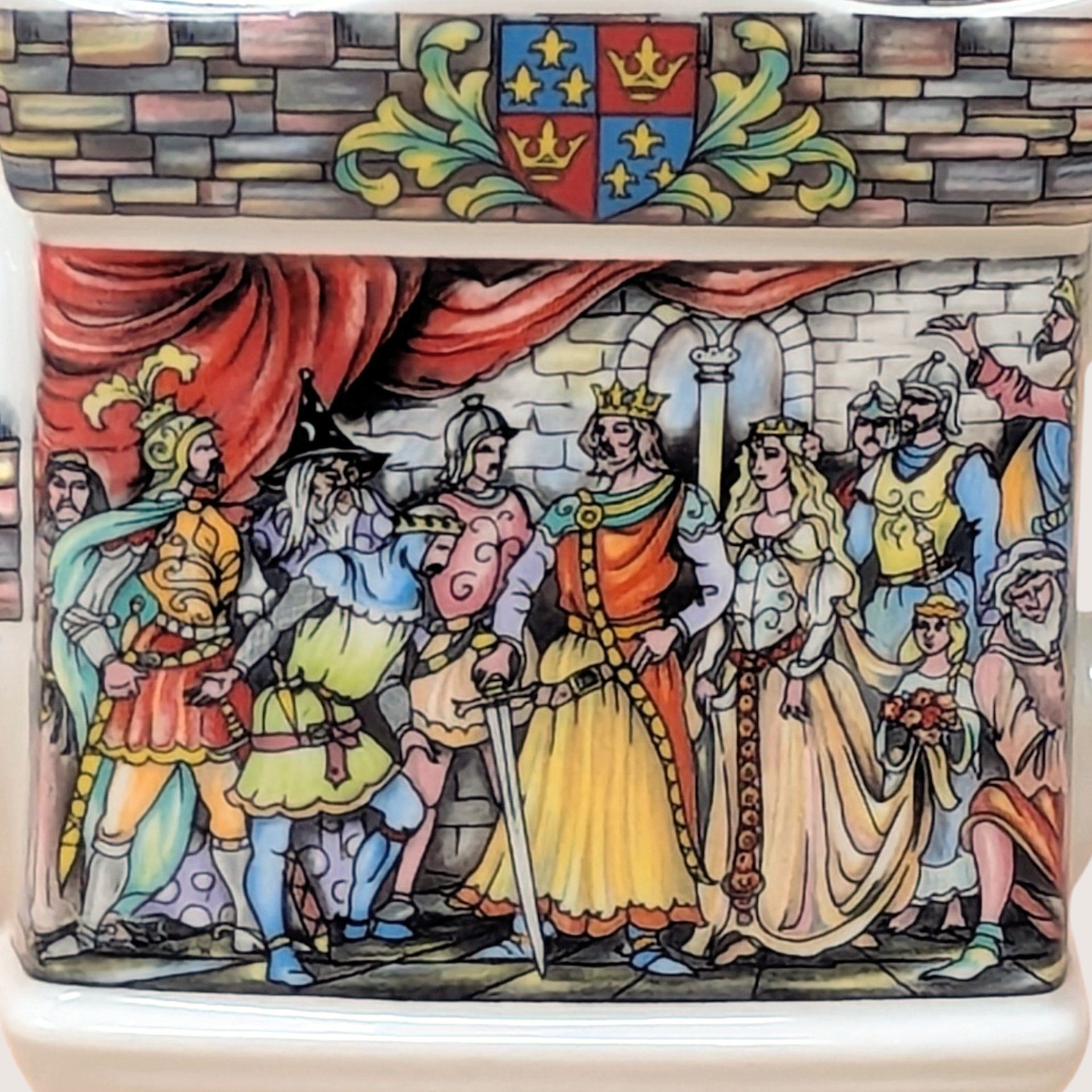 1990s Sadler King Arthur Camelot Sir Lancelot Porcelain Novelty Teapot 