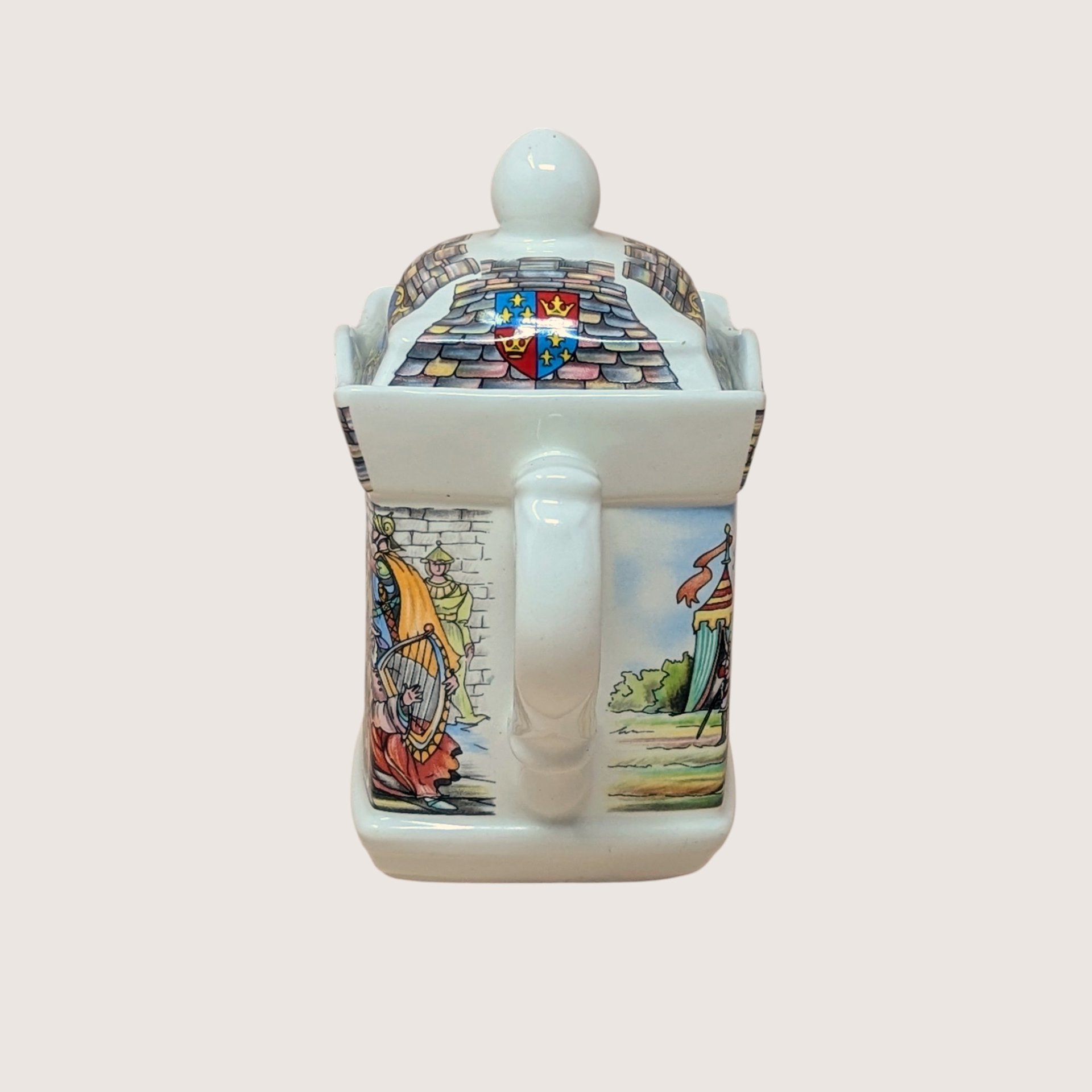 1990s Sadler King Arthur Camelot Sir Lancelot Porcelain Novelty Teapot 