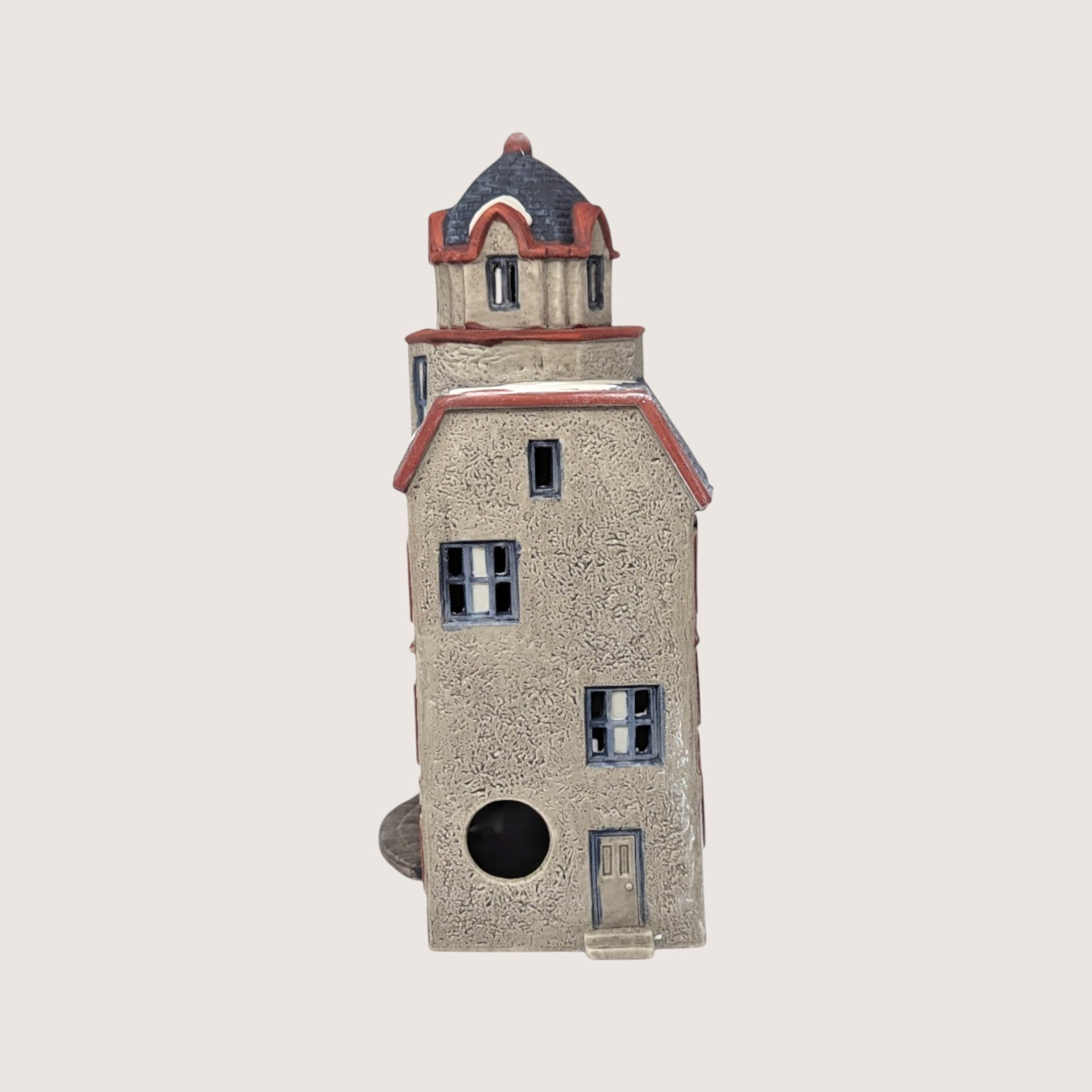 1987 Dept 56 Porcelain The Tower Cafe Christmas Village Building