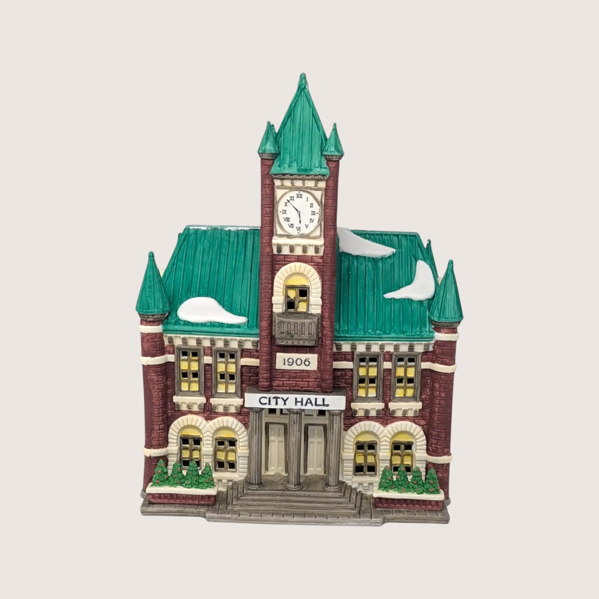 1988 Dept 56 Christmas in the City City Hall Village Building
