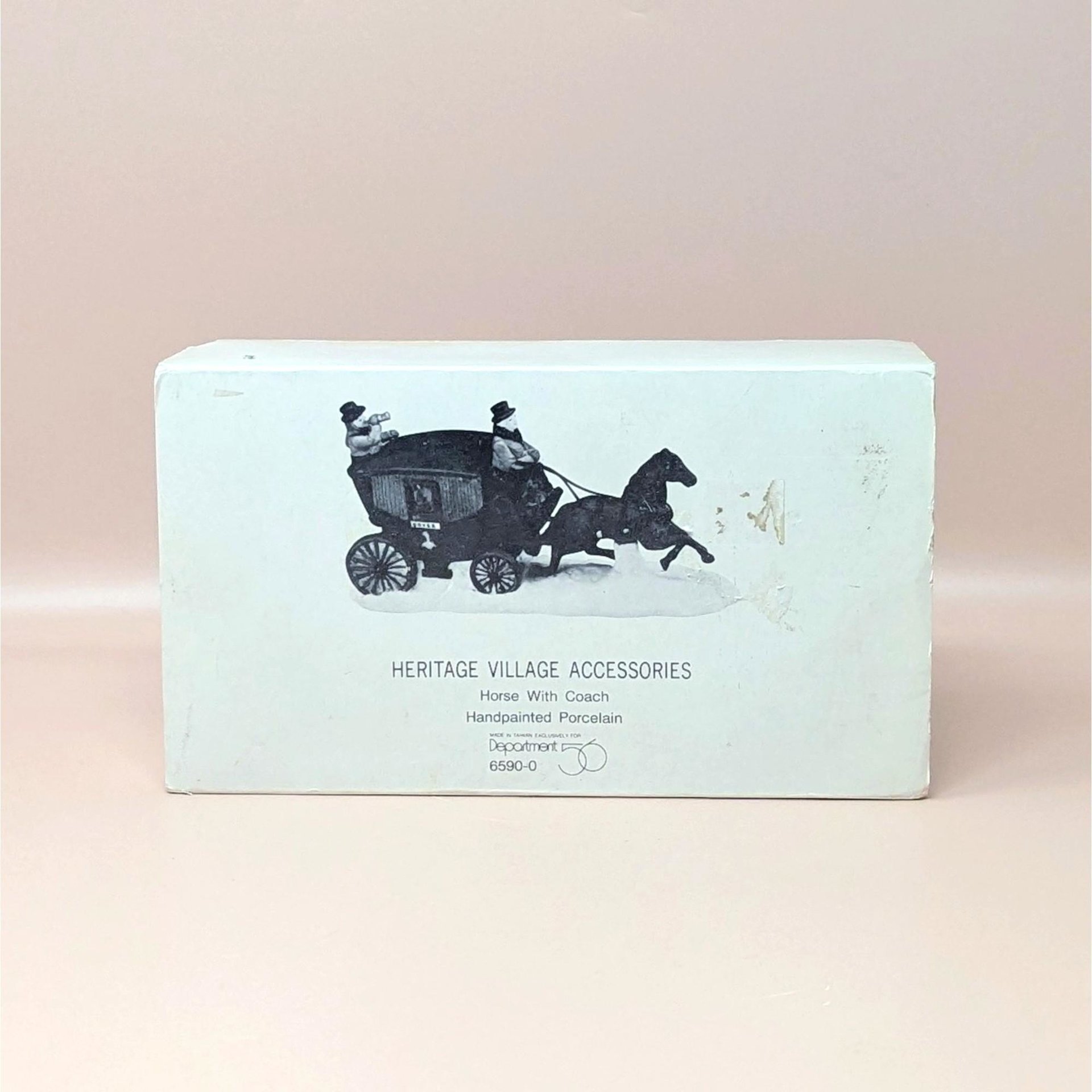 1990 Dept 56 Heritage Village Dover Coach Porcelain Figurine