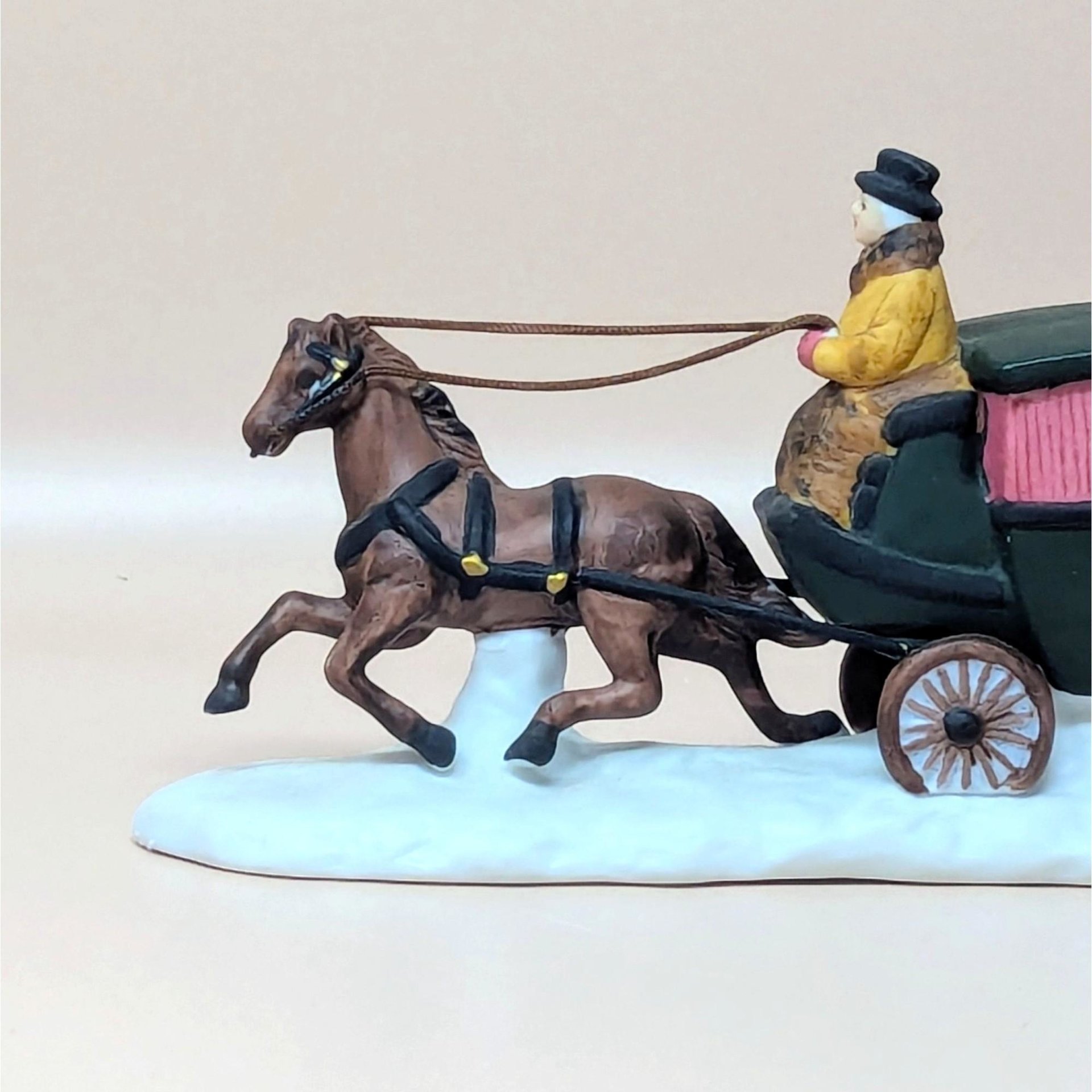 1990 Dept 56 Heritage Village Dover Coach Porcelain Figurine