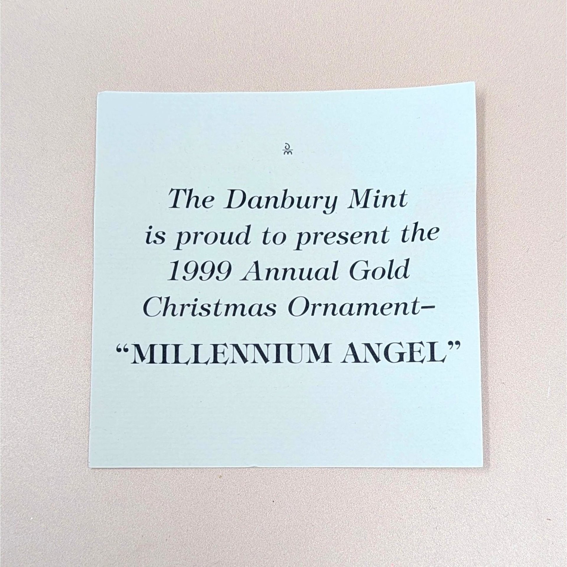 1999 Danbury Mint 23kt Gold Plated Millennium Angel Ornament