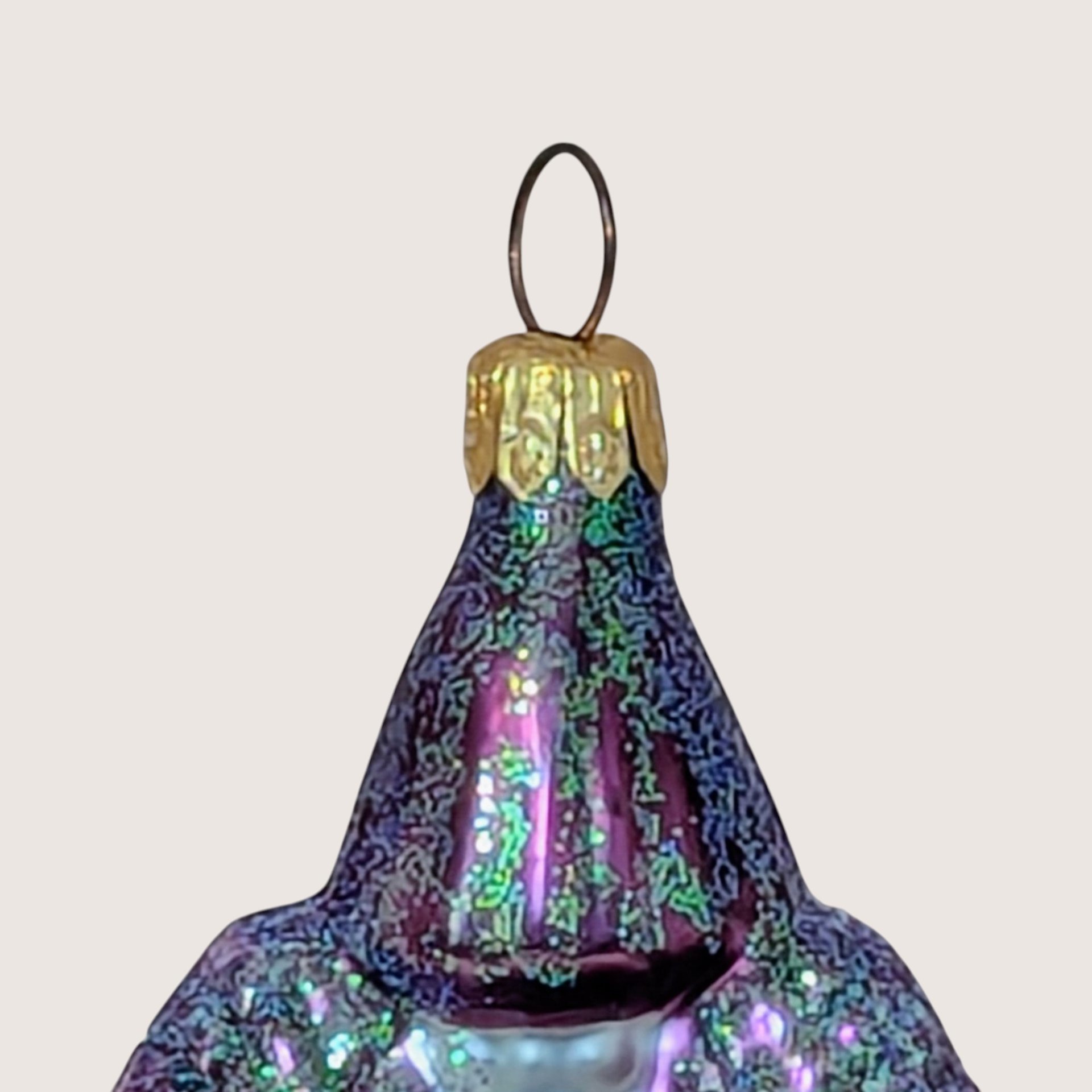 1990s Christopher Radko Hand Blown Glass Church Christmas Ornament