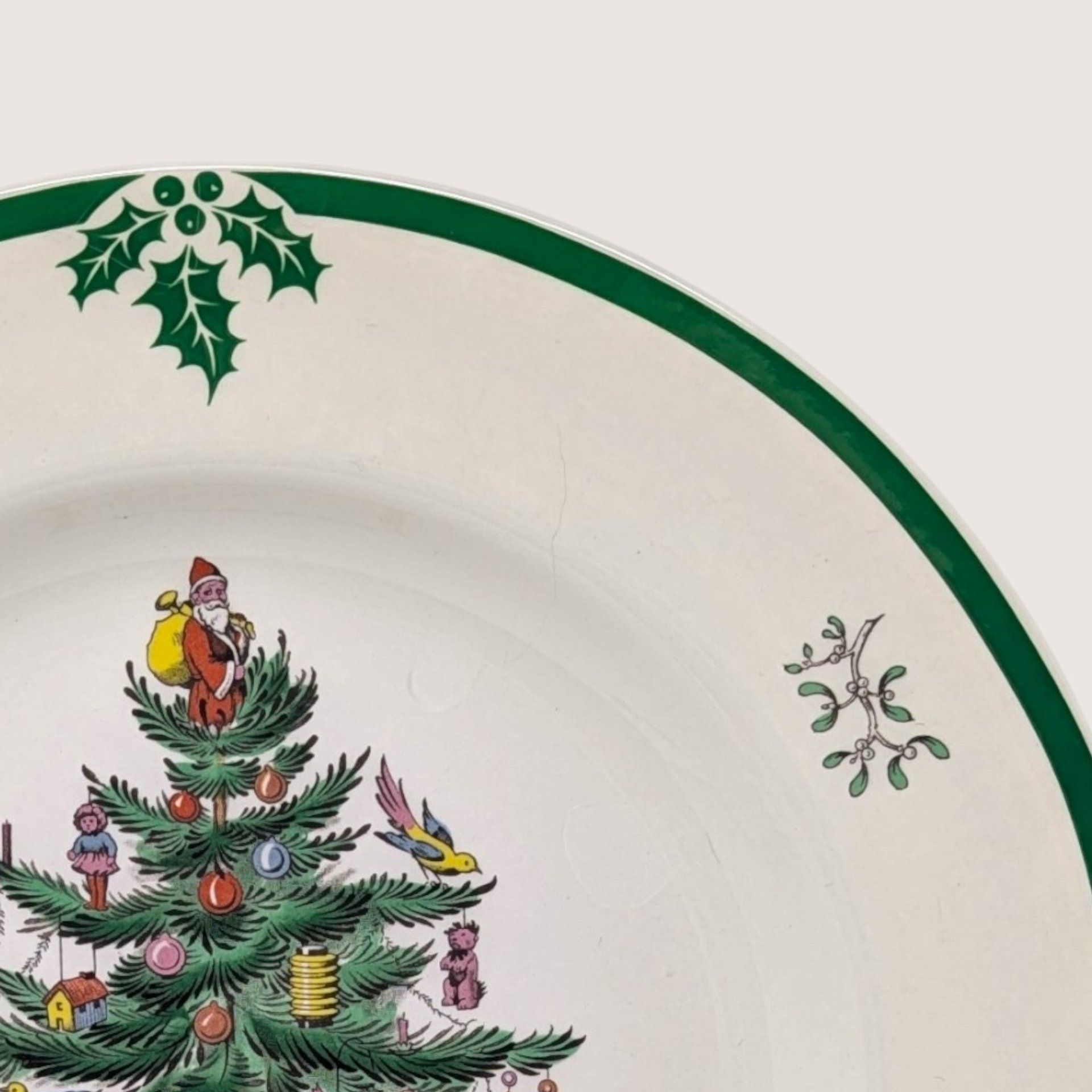 Vintage Spode Christmas Tree Cookies for Santa Plate