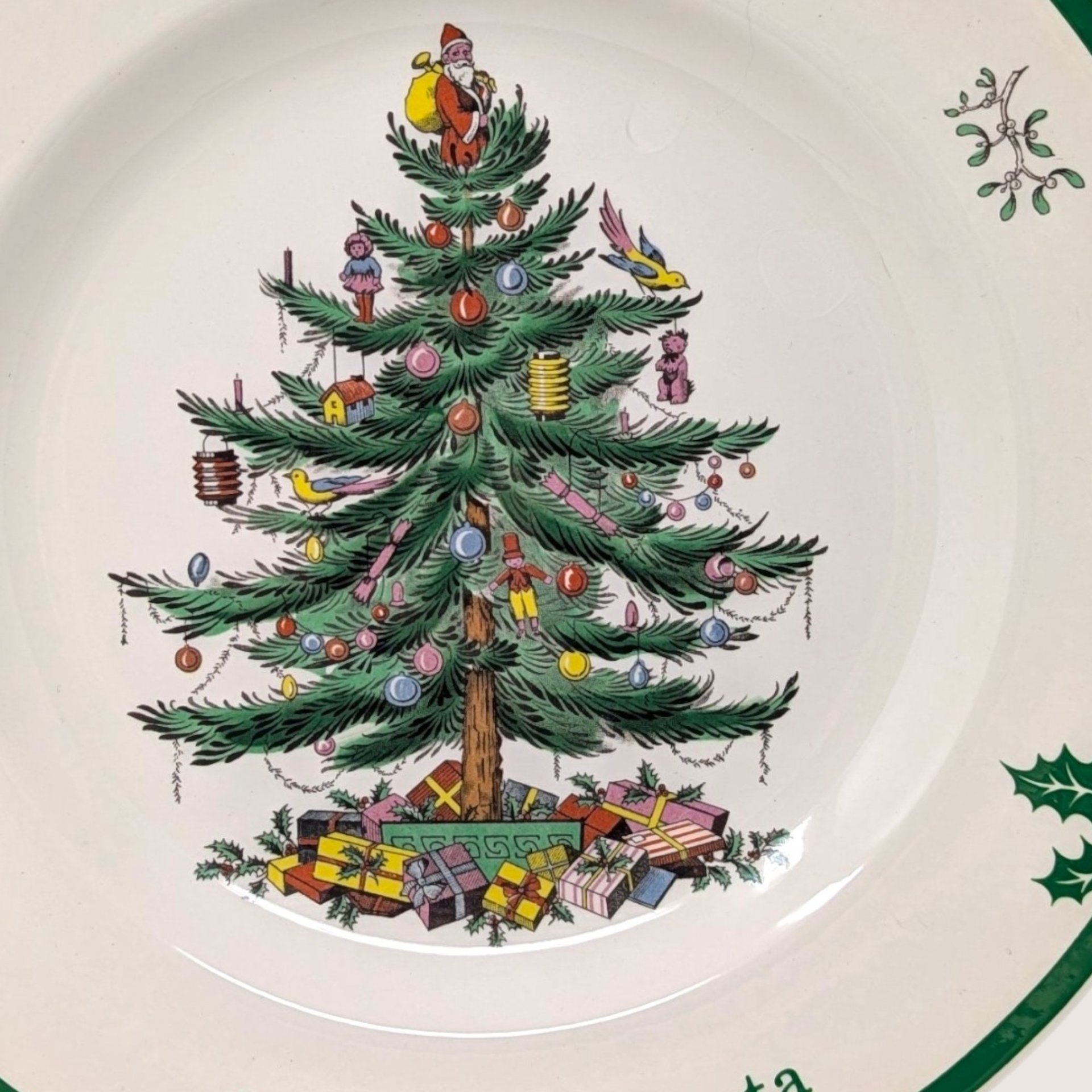 Vintage Spode Christmas Tree Cookies for Santa Plate