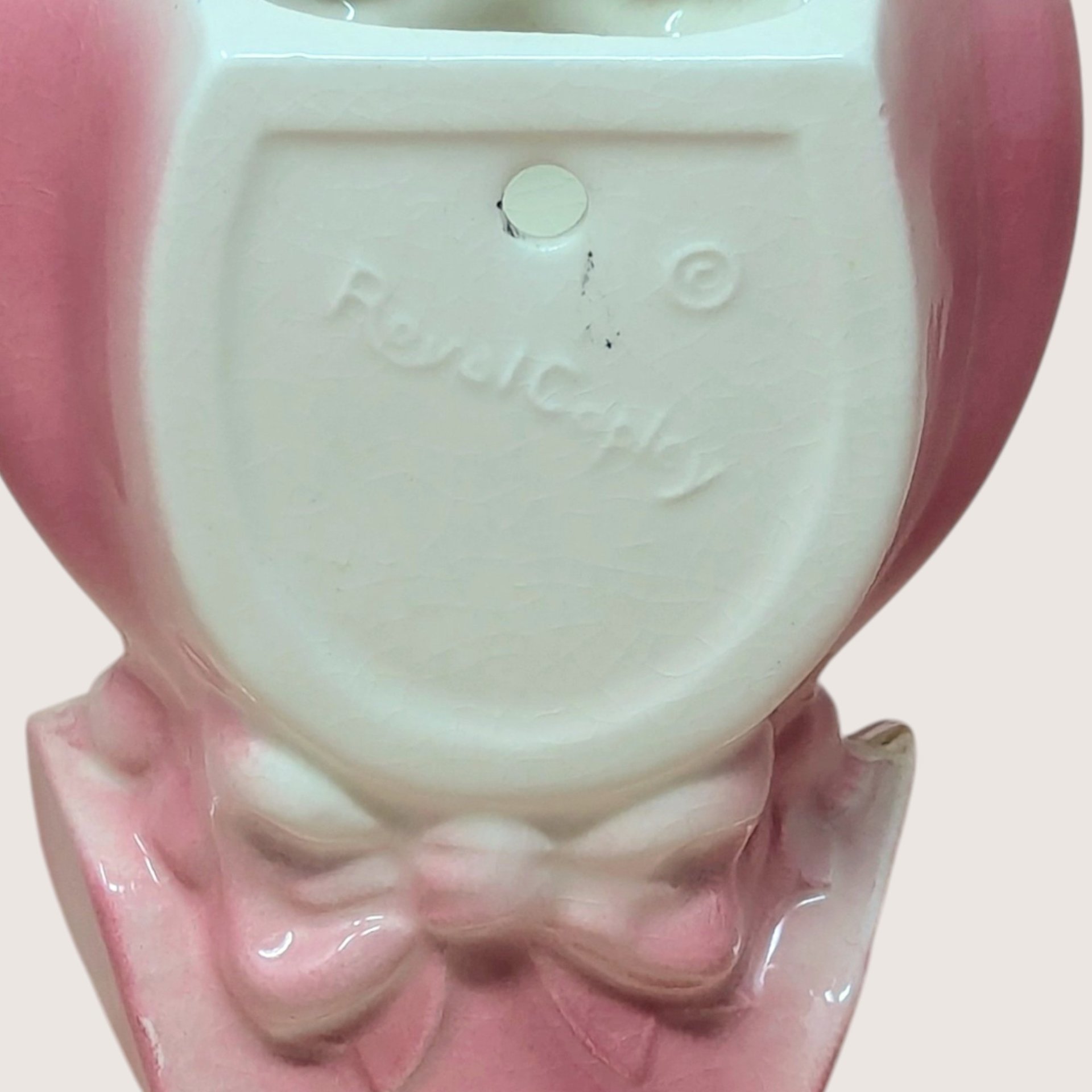 1950s Royal Copley Lady Head Wall Pocket Planter Pair