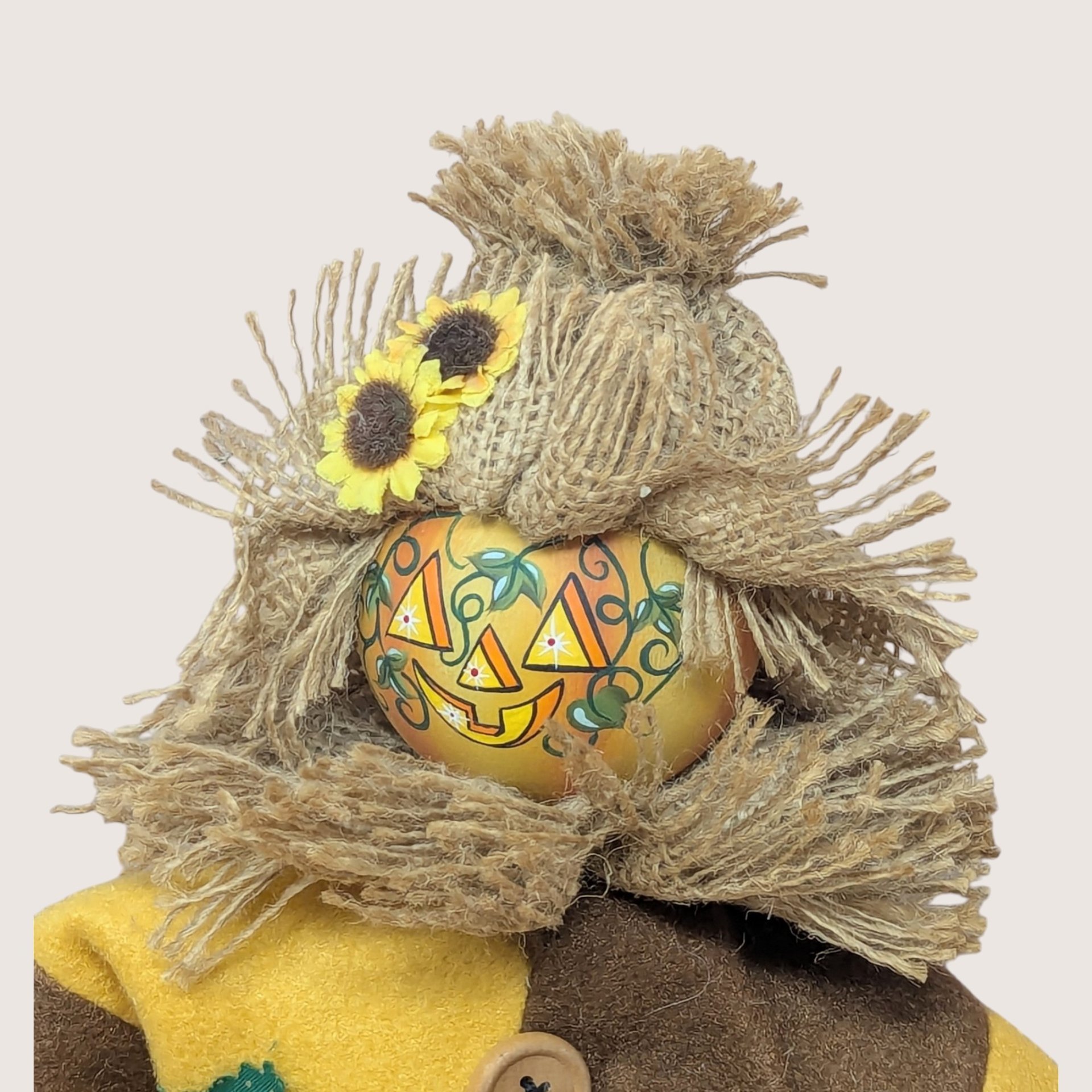 1990s Judy Hunter Scarecrow Musical Shelf Sitter