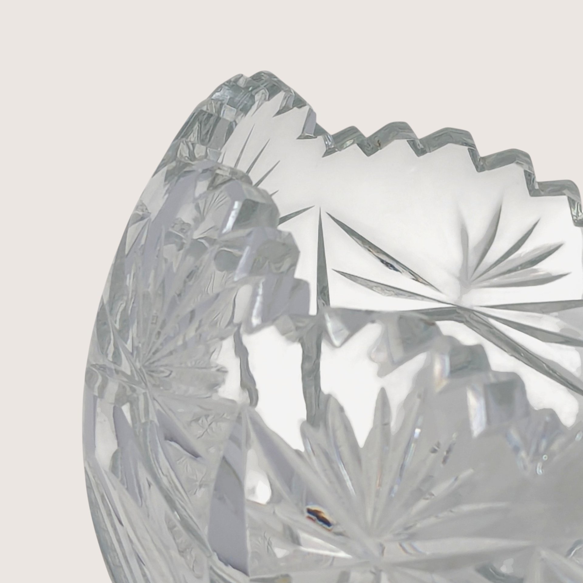 1890s American Brilliant Period Cut Glass Banana Bowl