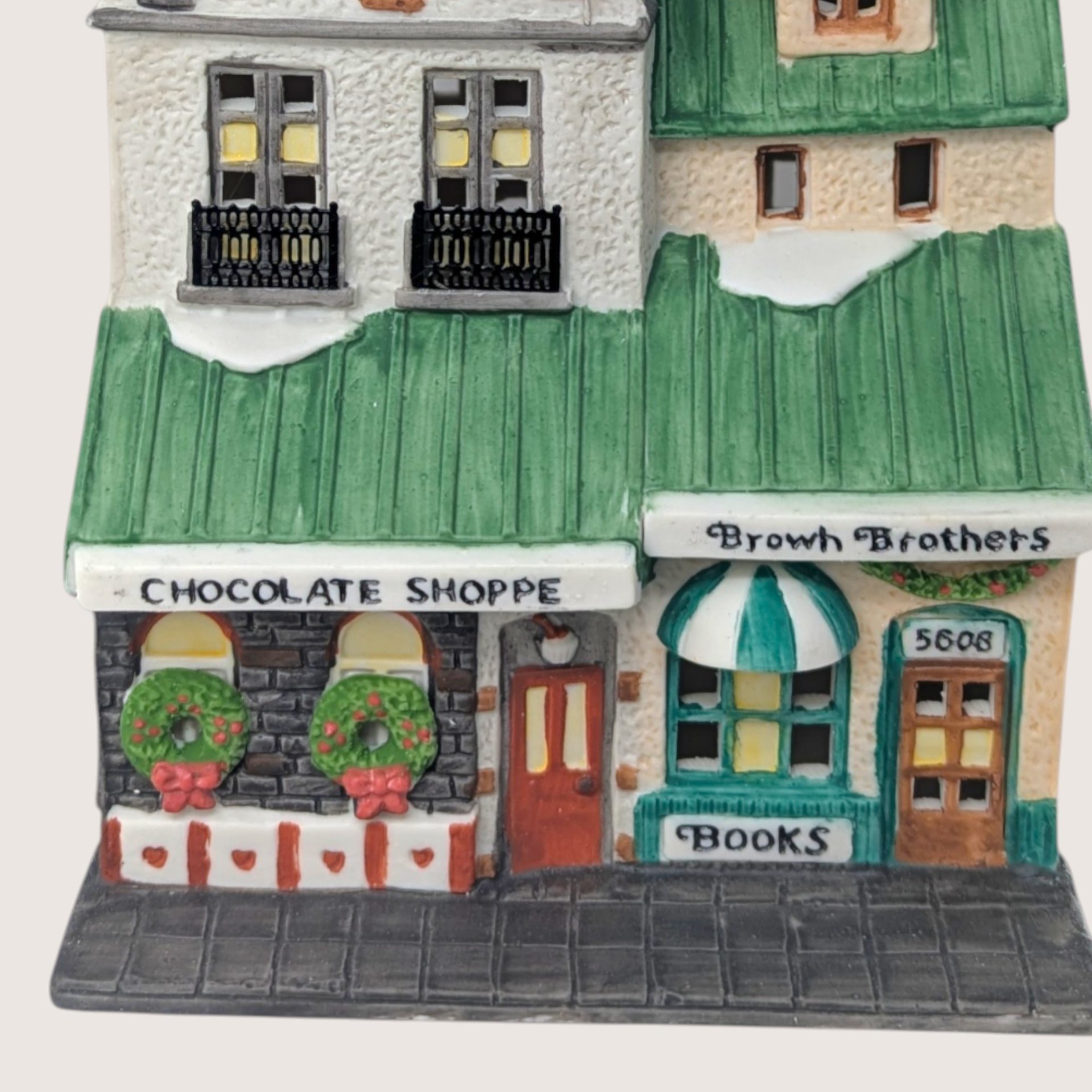 1993 Dept 56 Christmas in the City The Chocolate Shoppe Porcelain Village House