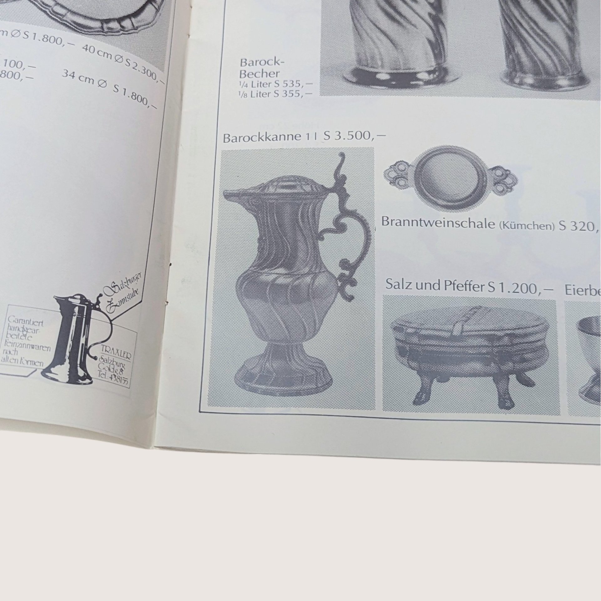 1970s Salzburger Zinnstube Austrian Pewter Pitcher and Cups Serving Set