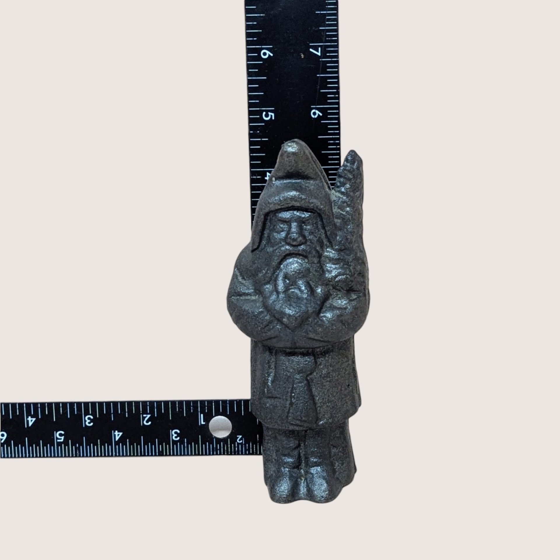 Vintage Cast Iron Gnome Coin Bank