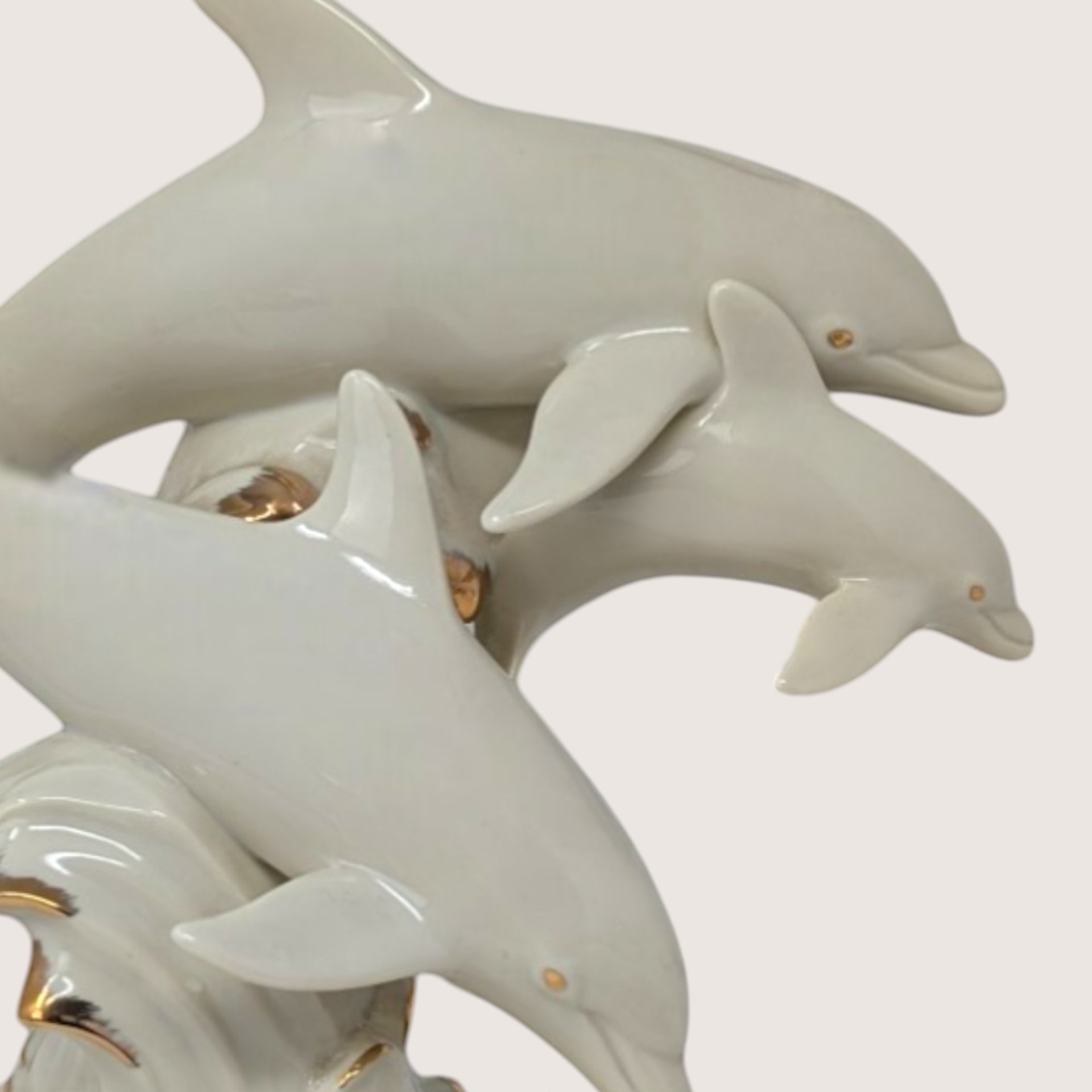 1990s Lenox Porcelain Dolphin Figurine