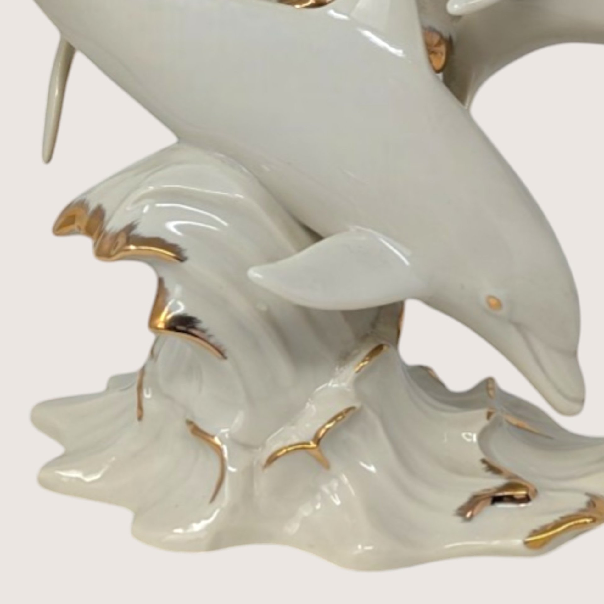 1990s Lenox Porcelain Dolphin Figurine