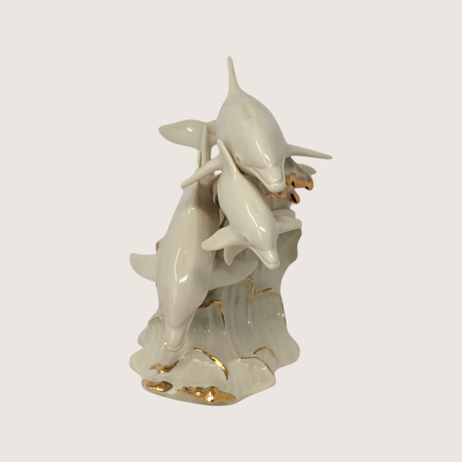 1990s Lenox Porcelain Dolphin Figurine