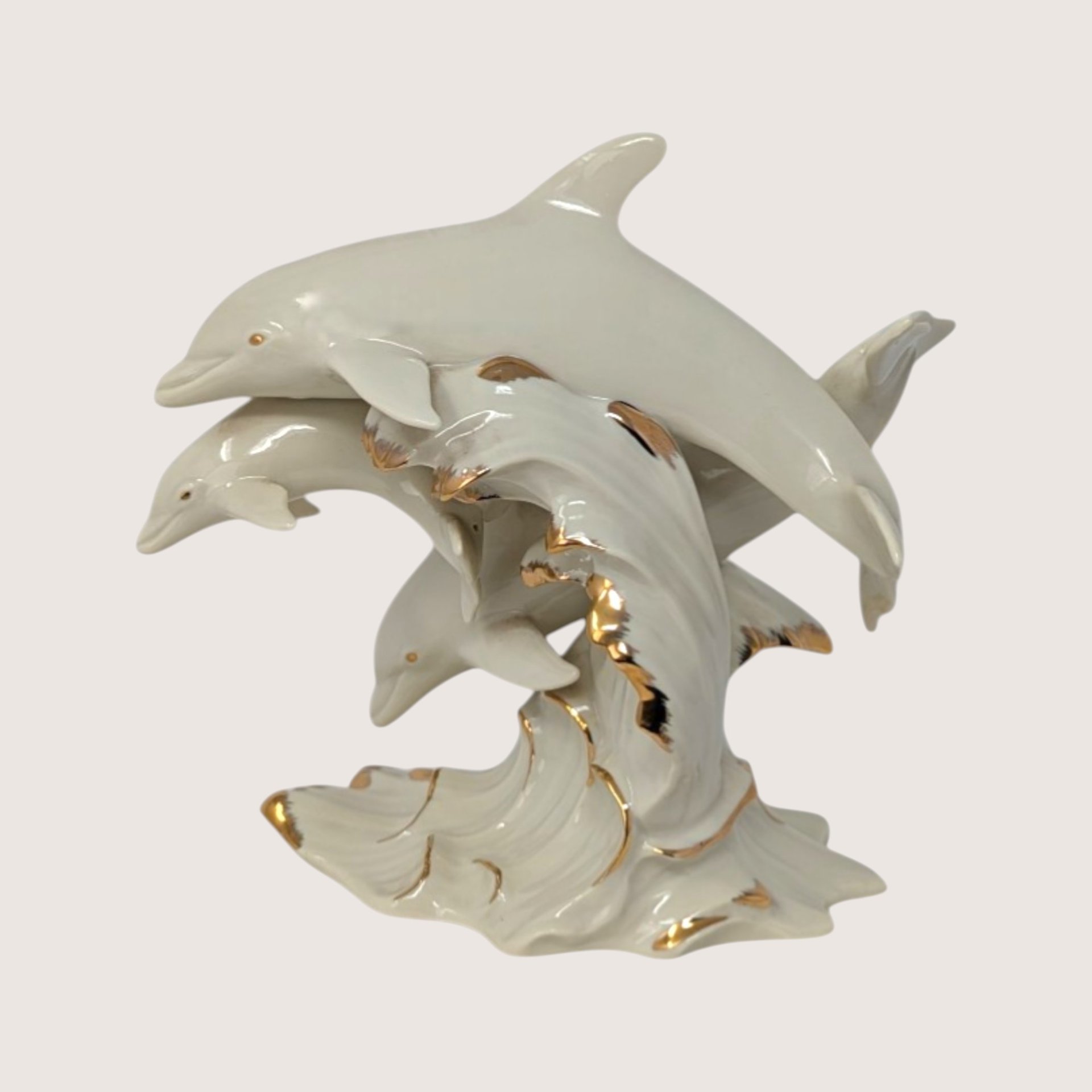 1990s Lenox Porcelain Dolphin Figurine