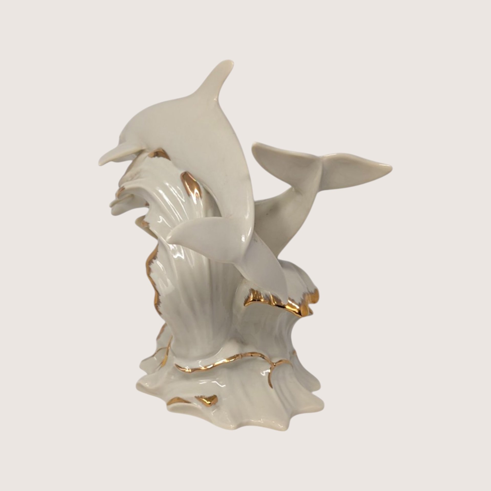 1990s Lenox Porcelain Dolphin Figurine