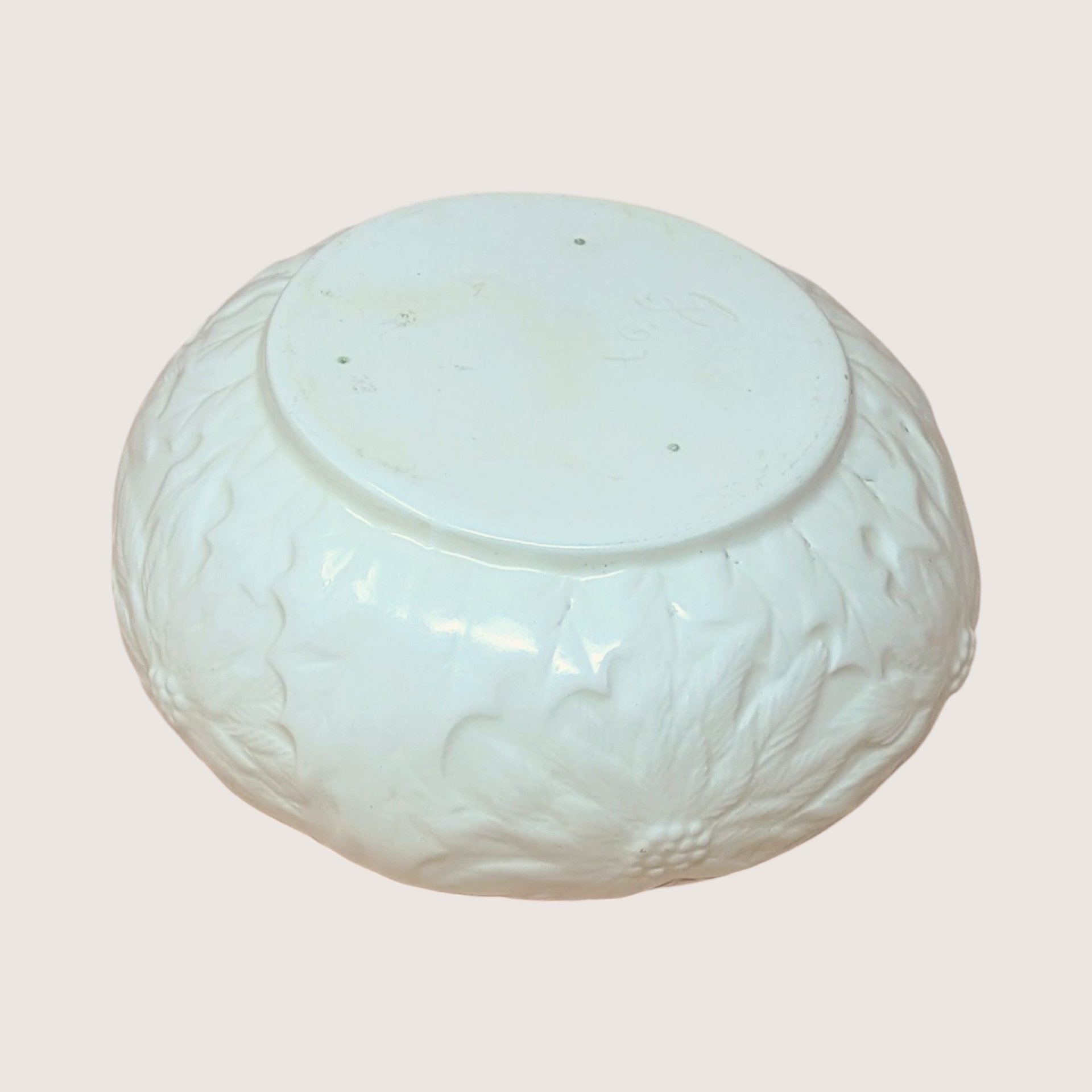 1997 Studio Pottery Floral Relief Bowl