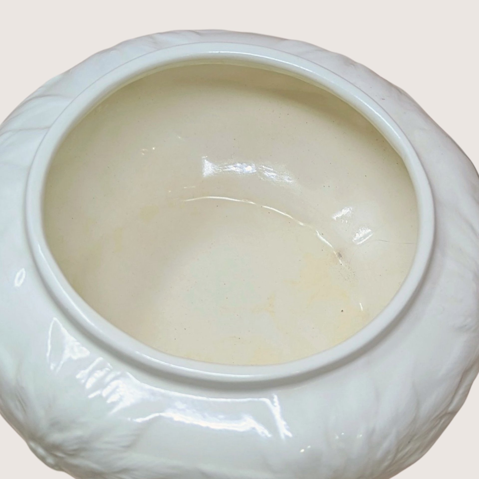 1997 Studio Pottery Floral Relief Bowl