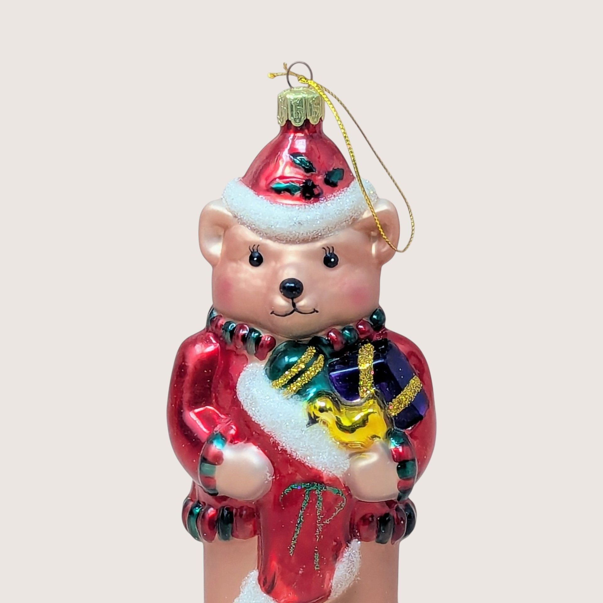 1997 Cubby Bear European Glass Large Ornament