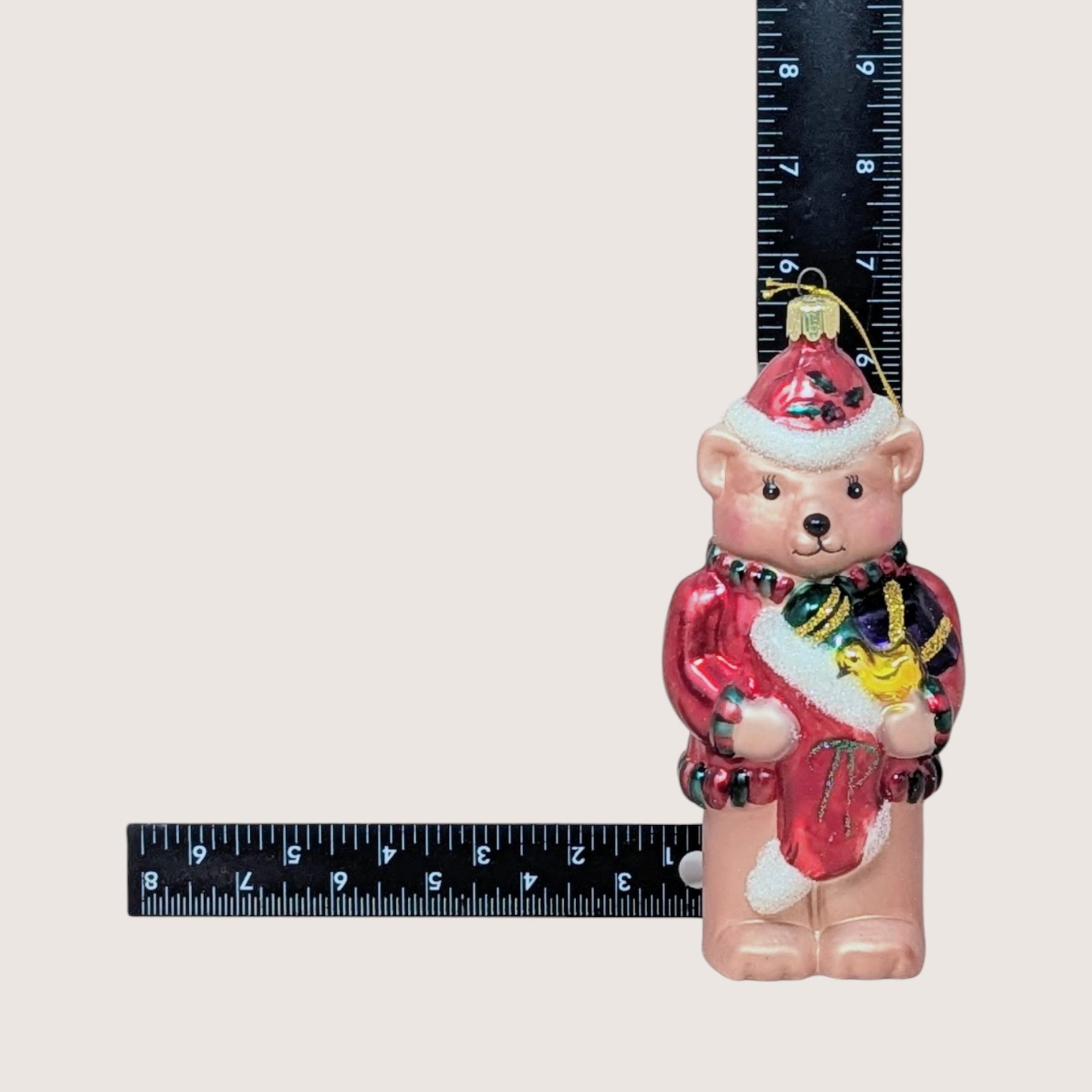 1997 Cubby Bear European Glass Large Ornament
