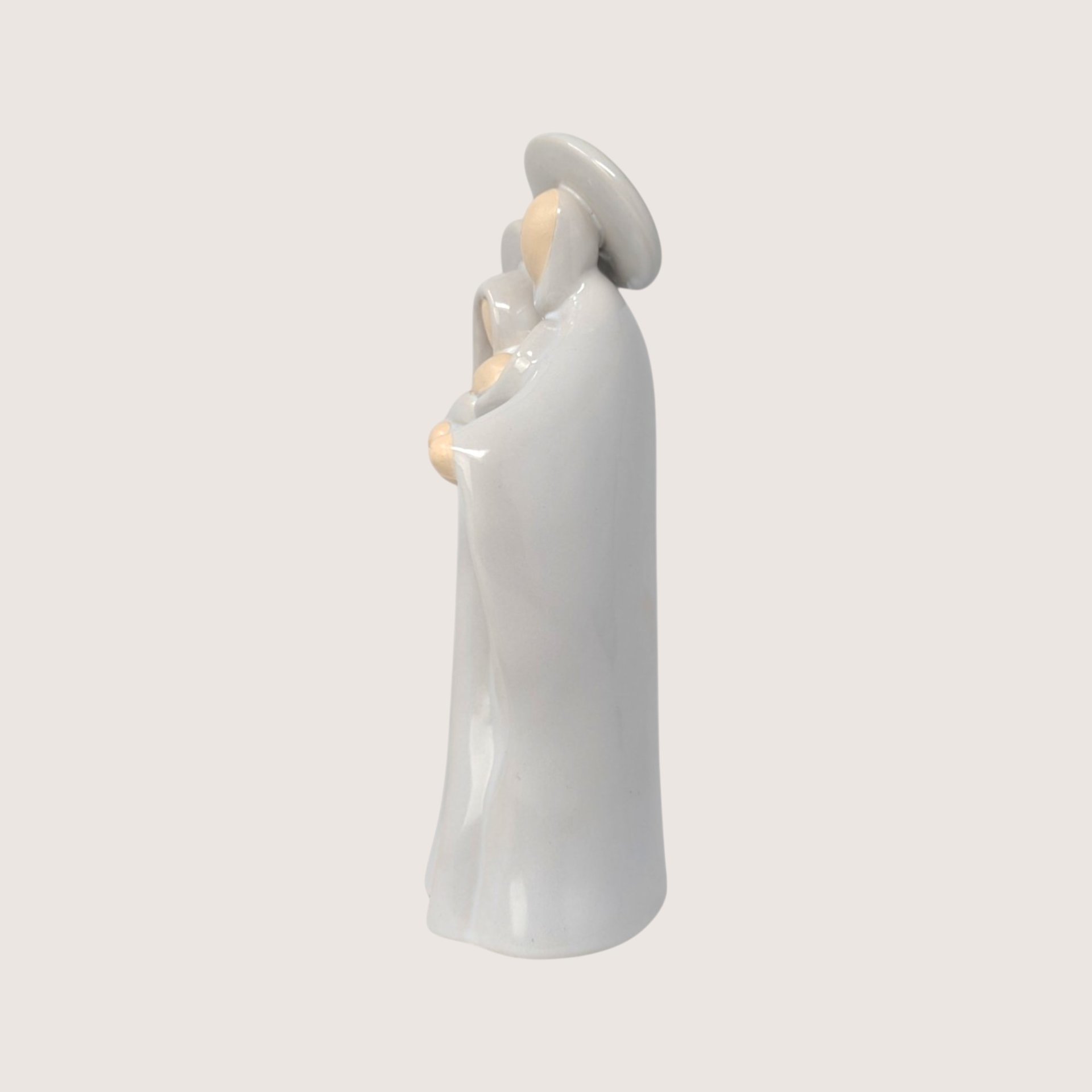 Vintage Modernist Ceramic Holy Family Figurine