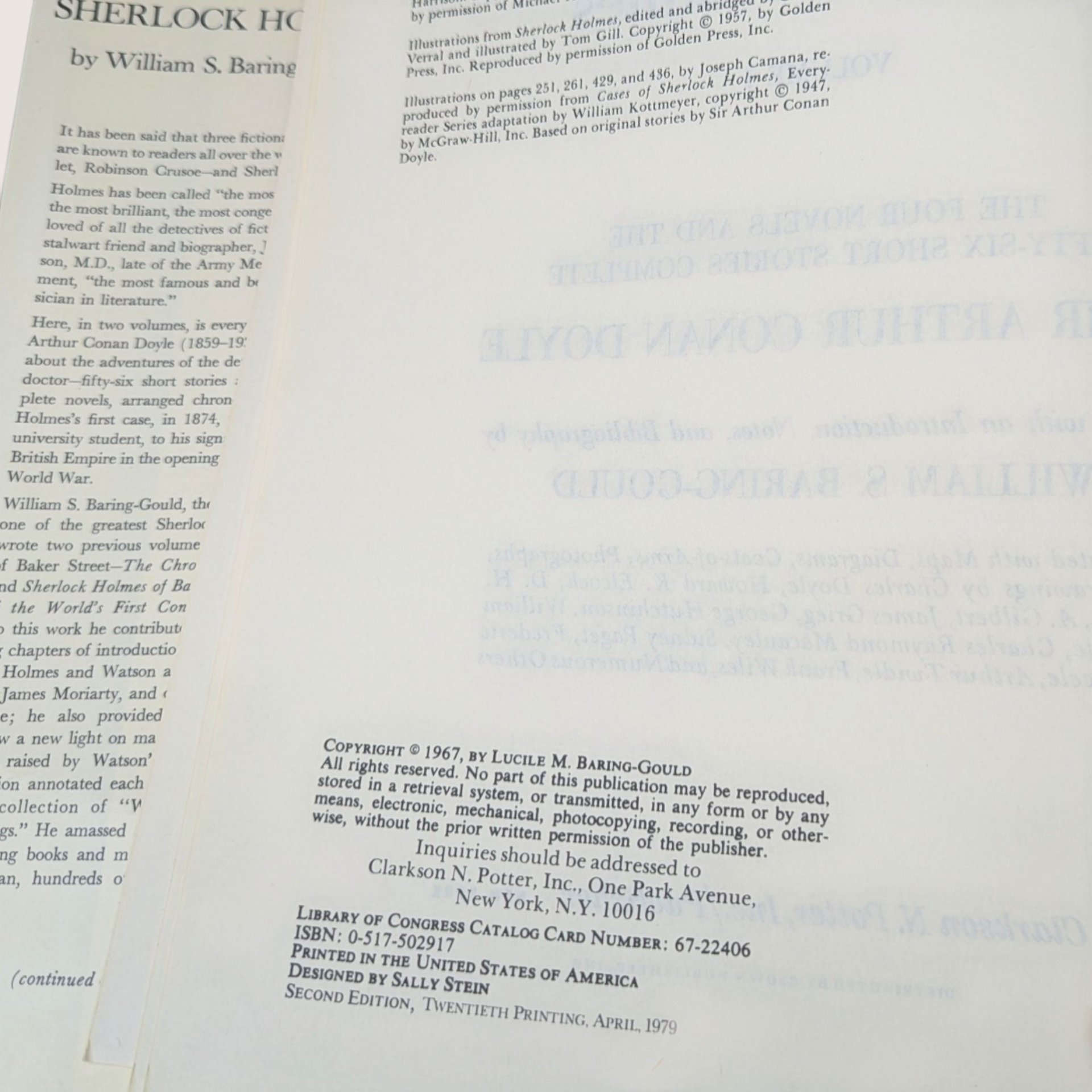 1967 Sir Arthur Conan Doyle The Annotated Sherlock Holmes Volumes 1 and 2