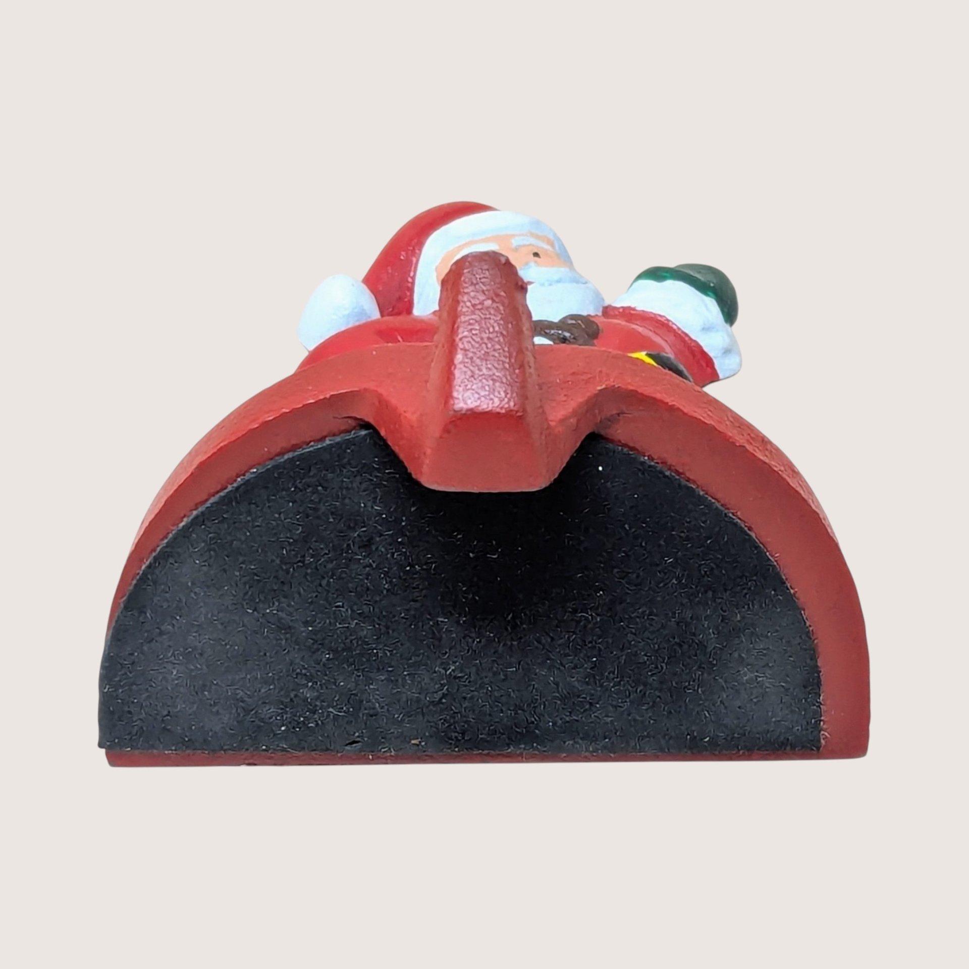 Vintage Cast Iron Santa Claus Stocking Holder
