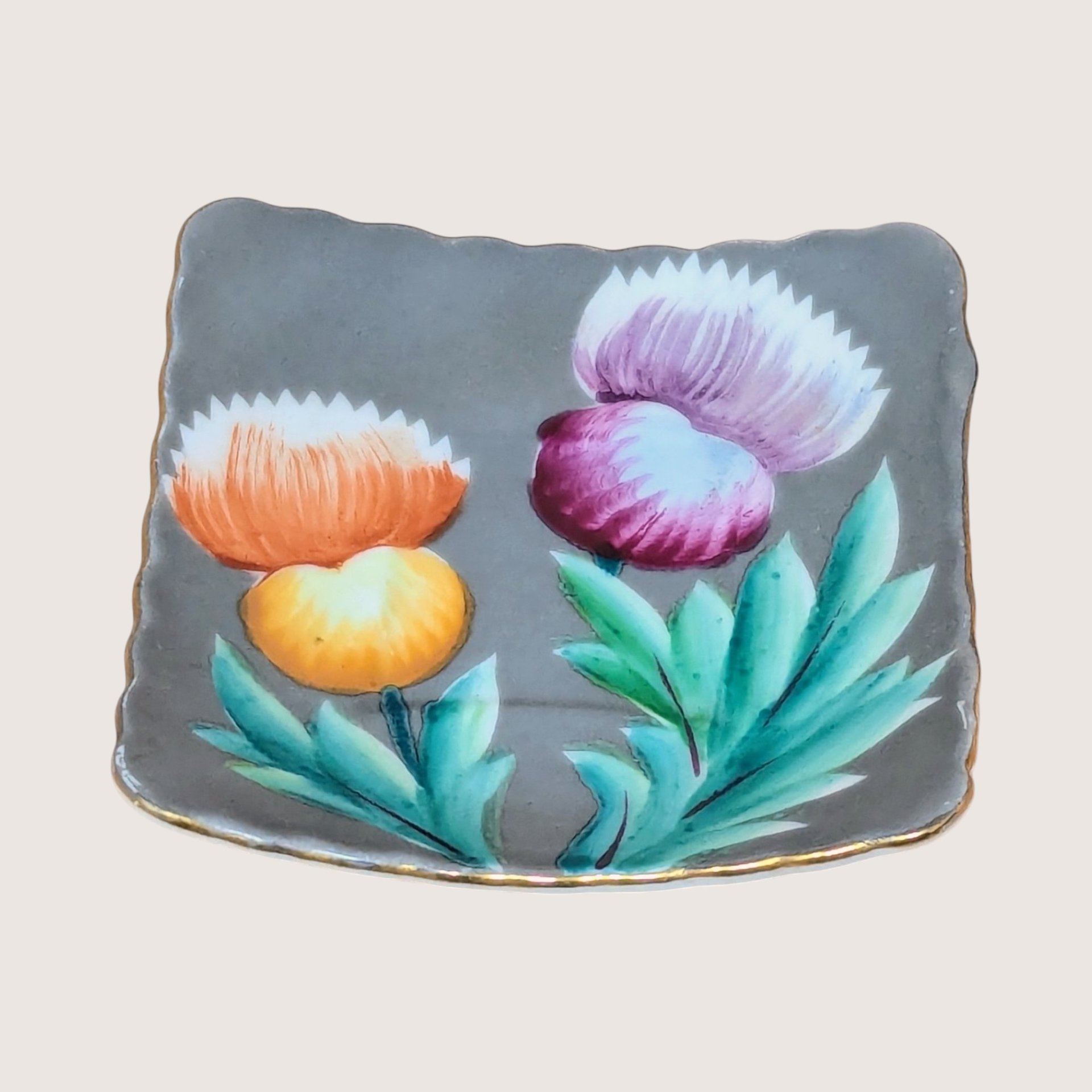 1940s Trimont Occupied Japan Thistle Demitasse Cup and Saucer