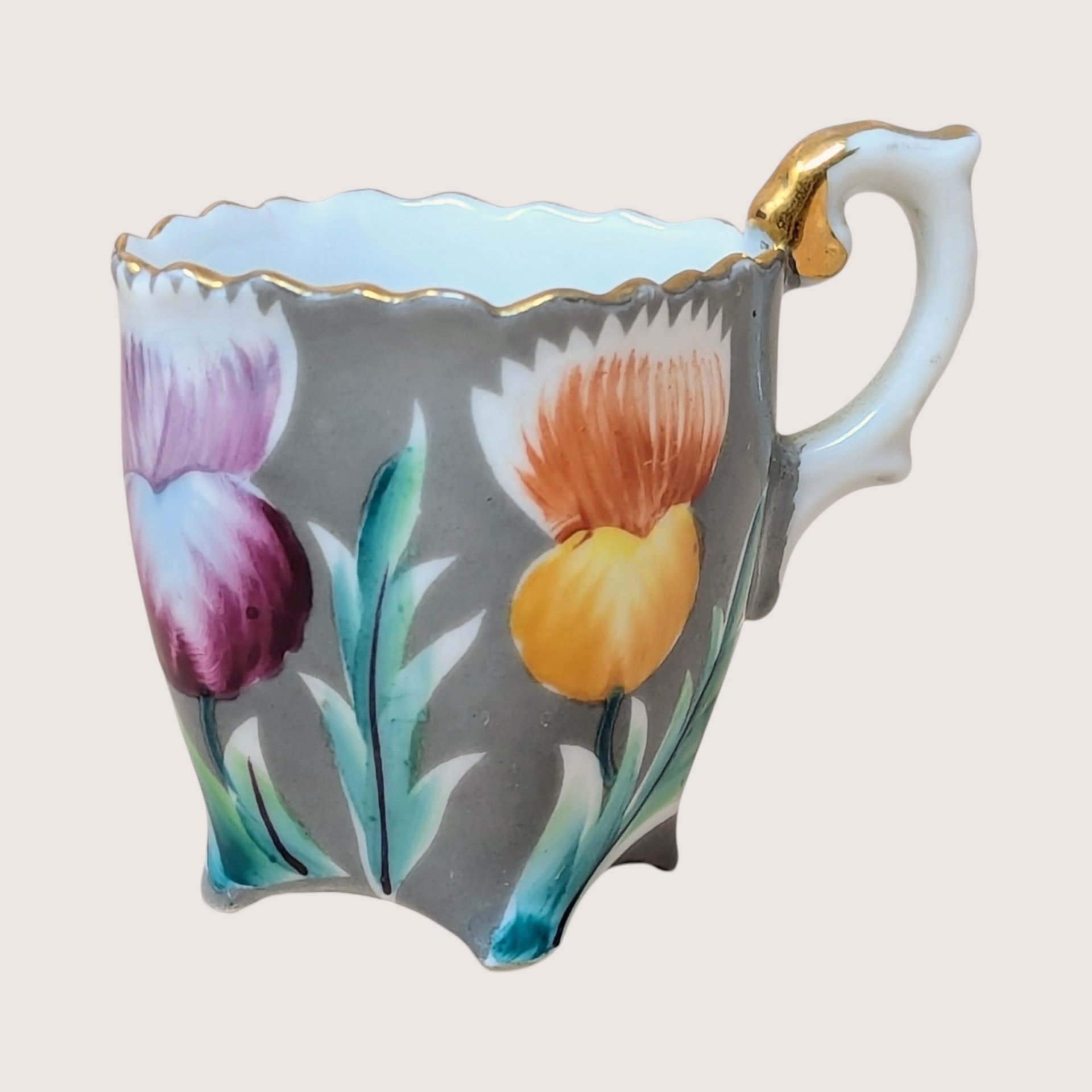 1940s Trimont Occupied Japan Thistle Demitasse Cup and Saucer