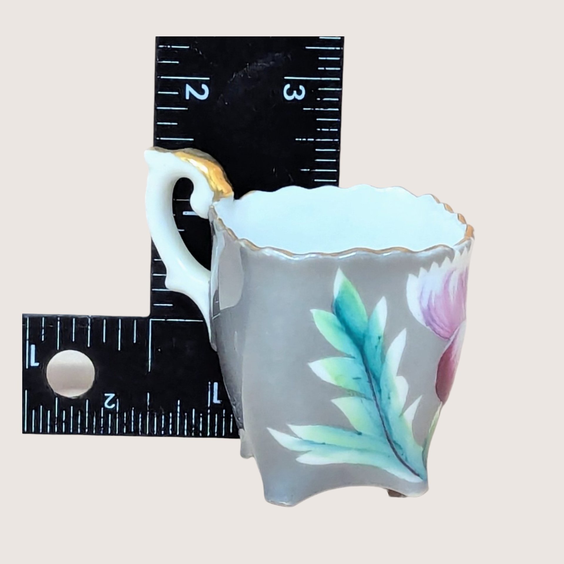 1940s Trimont Occupied Japan Thistle Demitasse Cup and Saucer