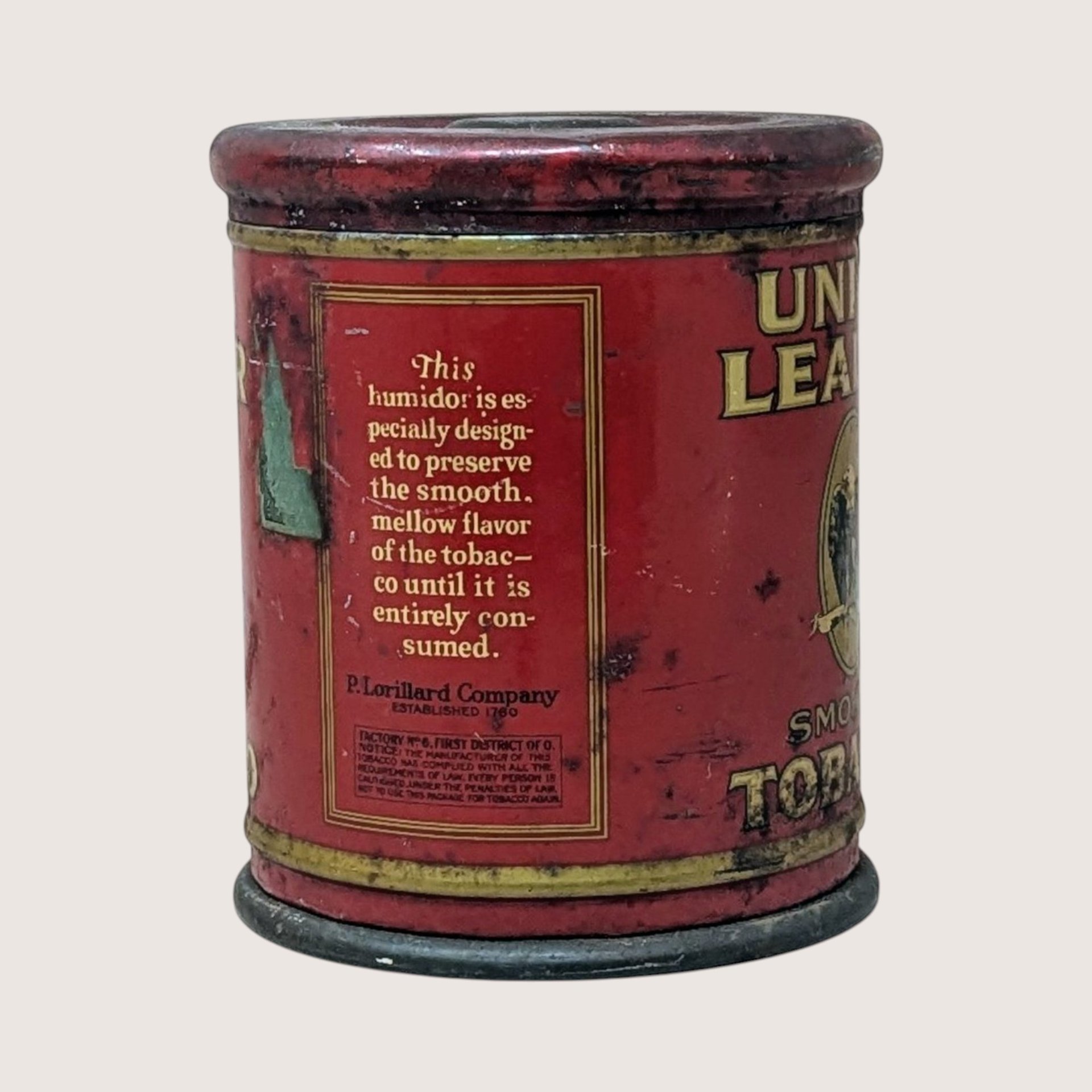 1930s Union Leader Smoking Tobacco Tin
