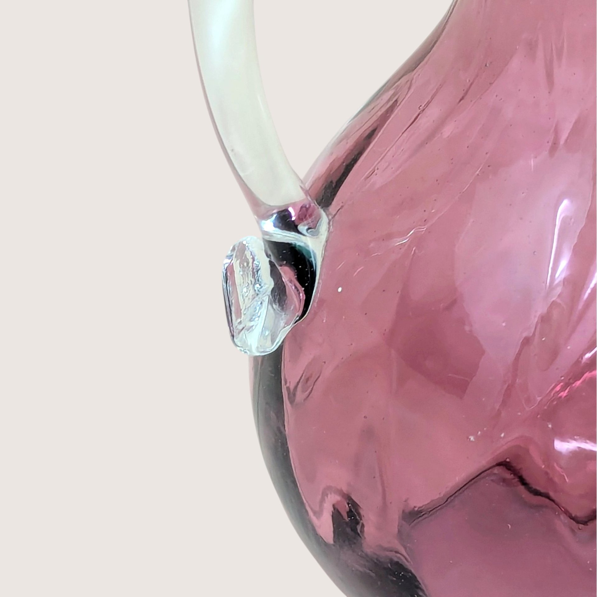 1960s Fenton Cranberry Diamond Optic Pitcher
