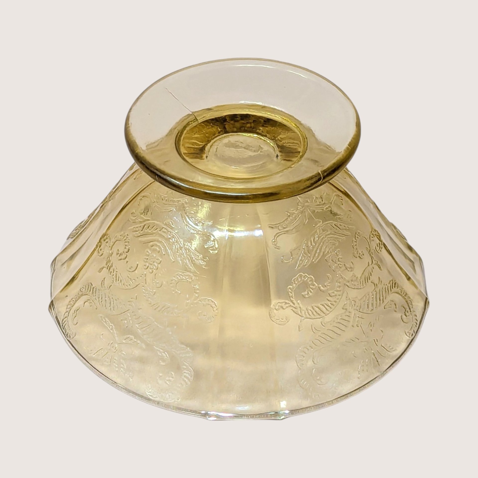 1930s Federal Glass Madrid Amber Sherbet Cups Set of 5