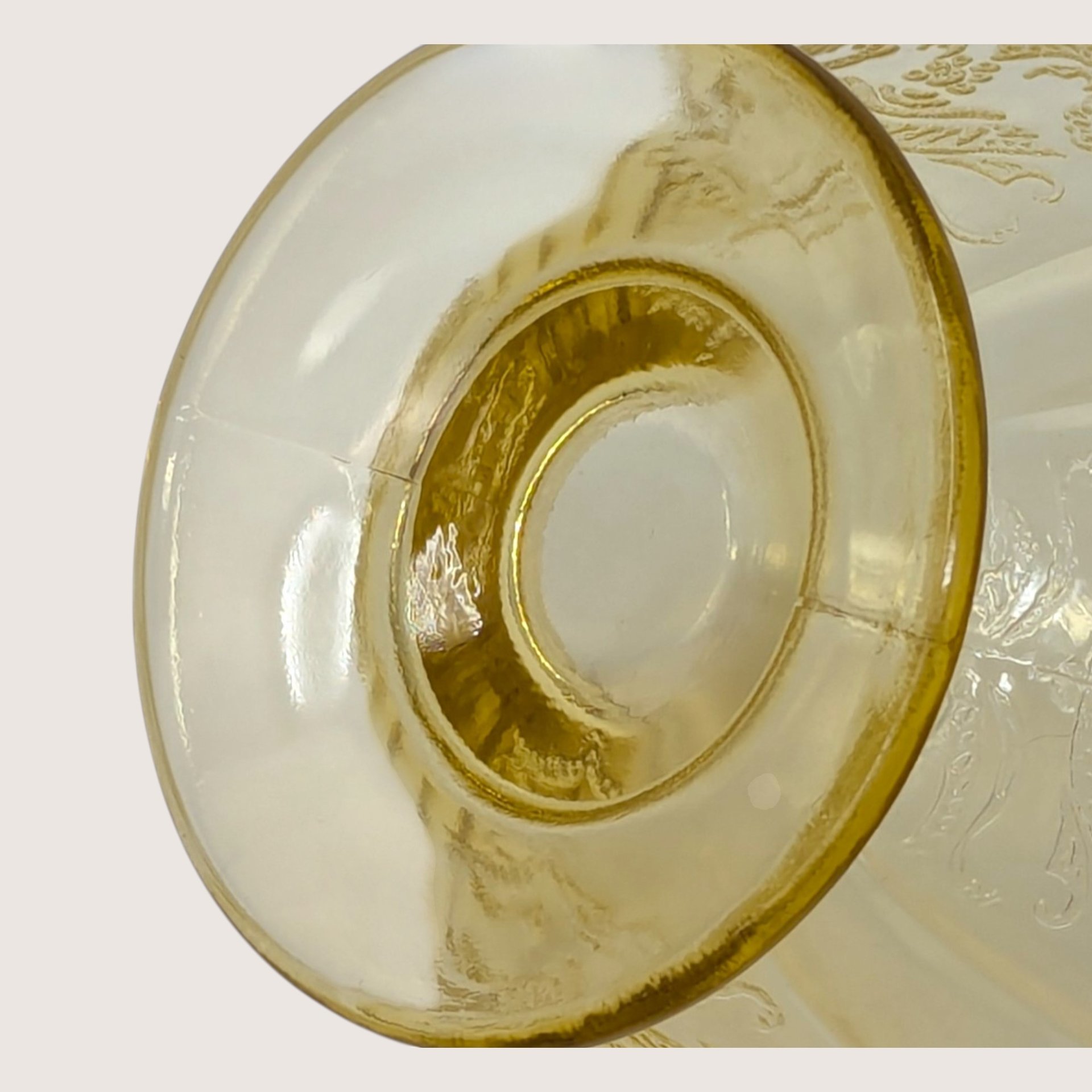 1930s Federal Glass Madrid Pattern Sherbet Cups Set of 6