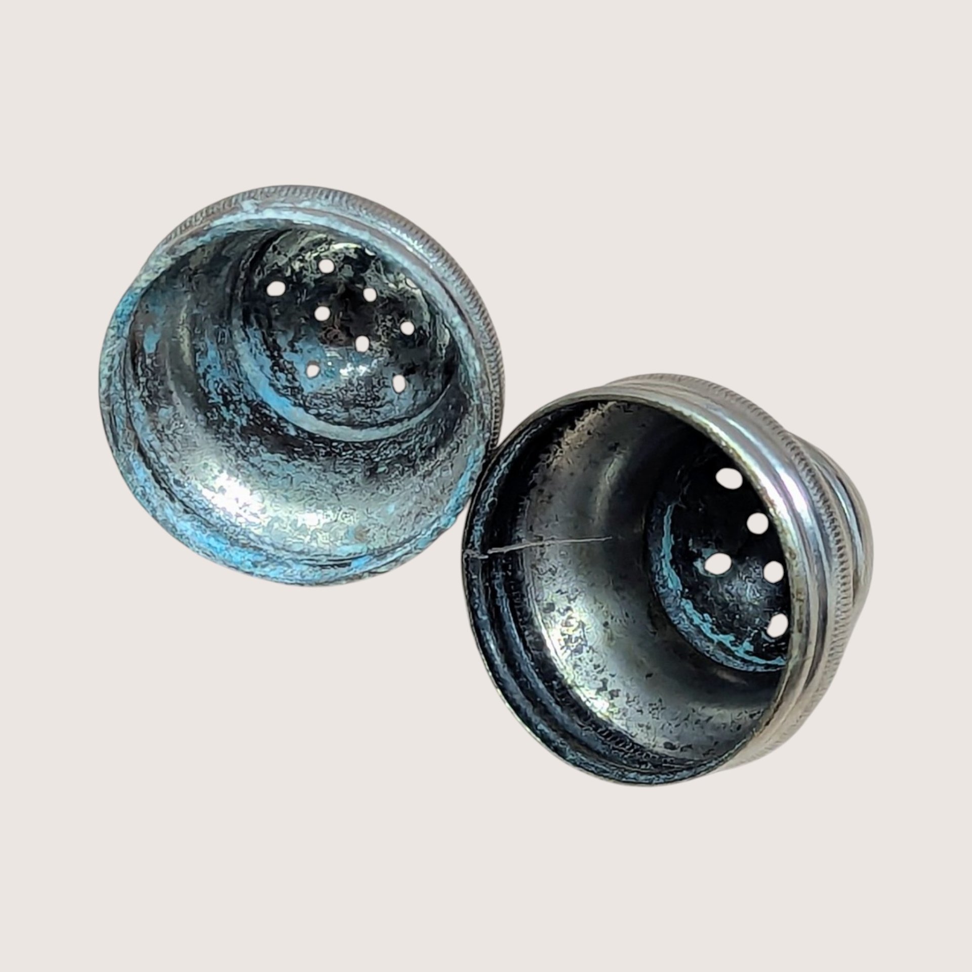 1930s Federal Glass Madrid Amber Salt and Pepper Shakers Pair