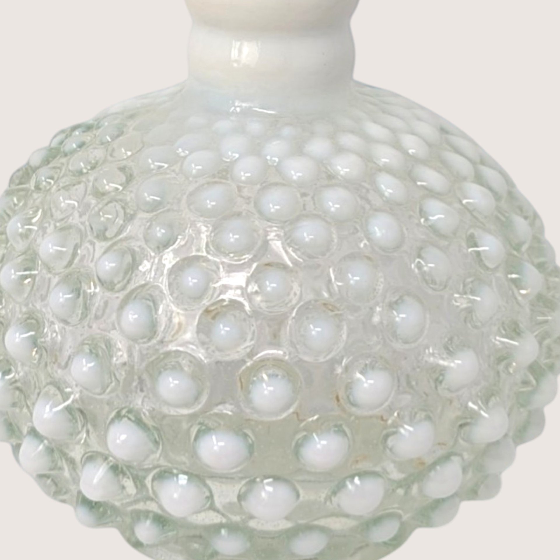 1950s Wrisley Pastel Hobnail Gardenia Cologne Bottle