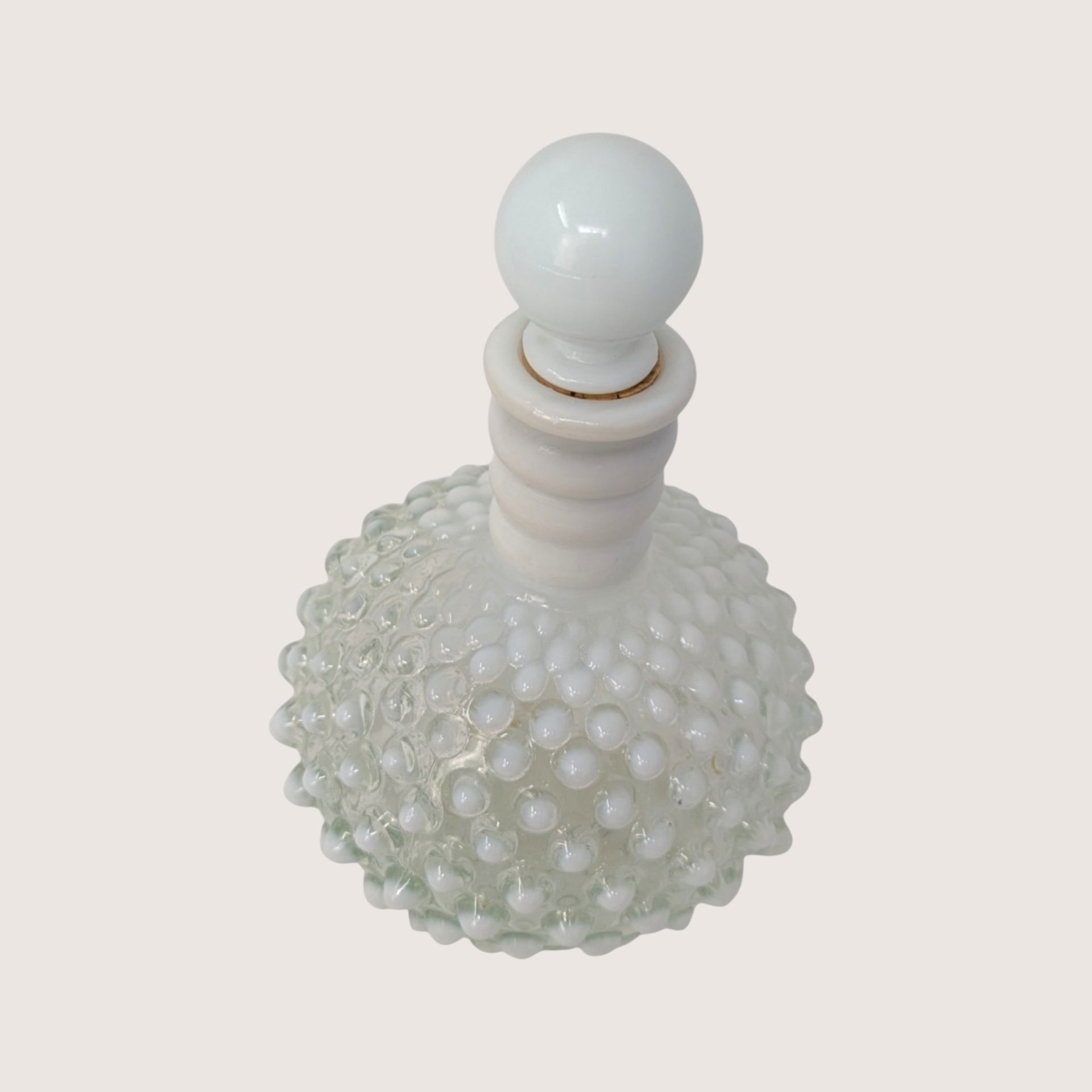 1950s Wrisley Pastel Hobnail Gardenia Cologne Bottle