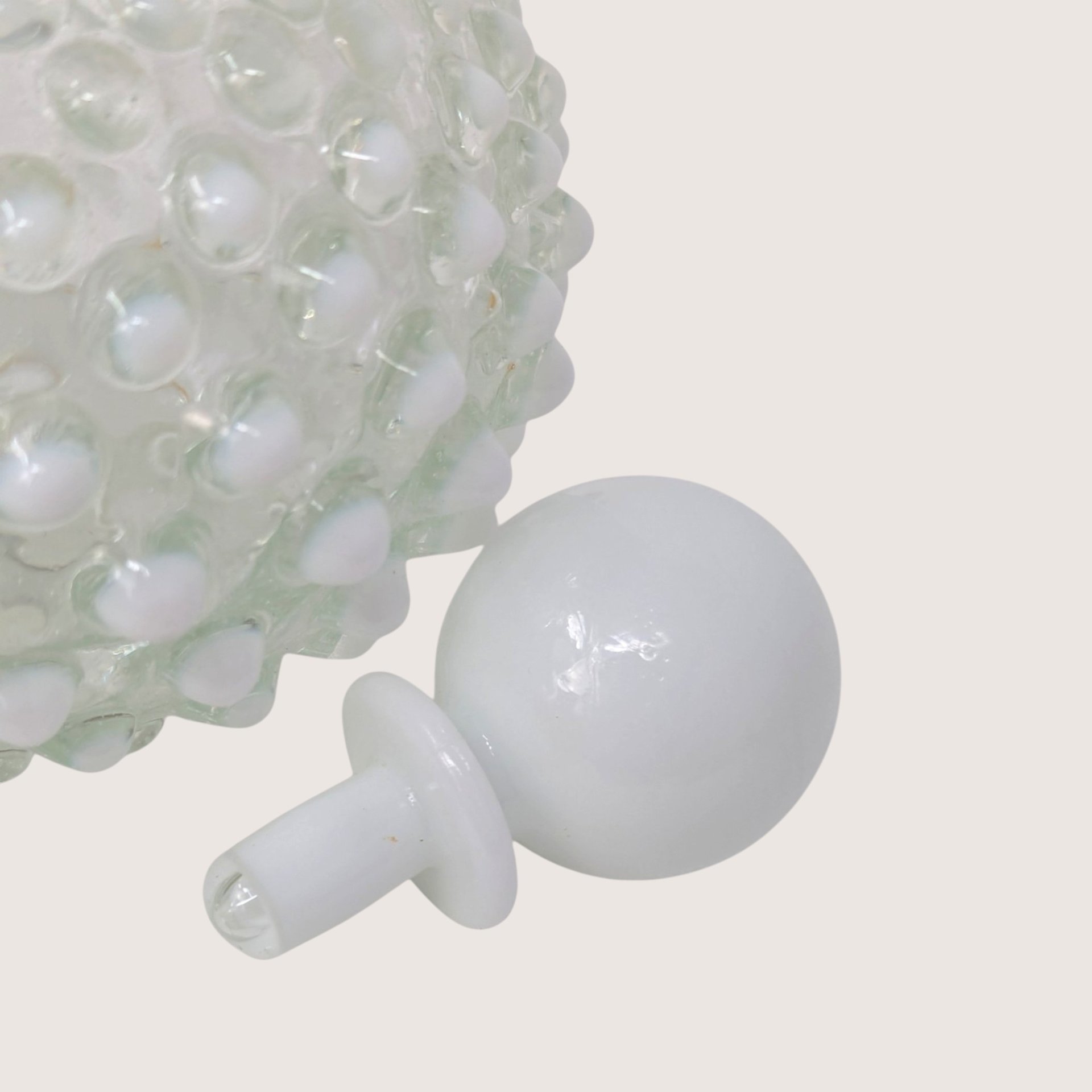 1950s Wrisley Pastel Hobnail Gardenia Cologne Bottle